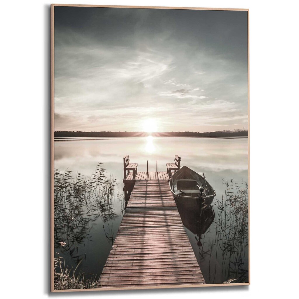 Reinders! Wandbild »Slim Frame Wood 50x70 Scandic Jetty«