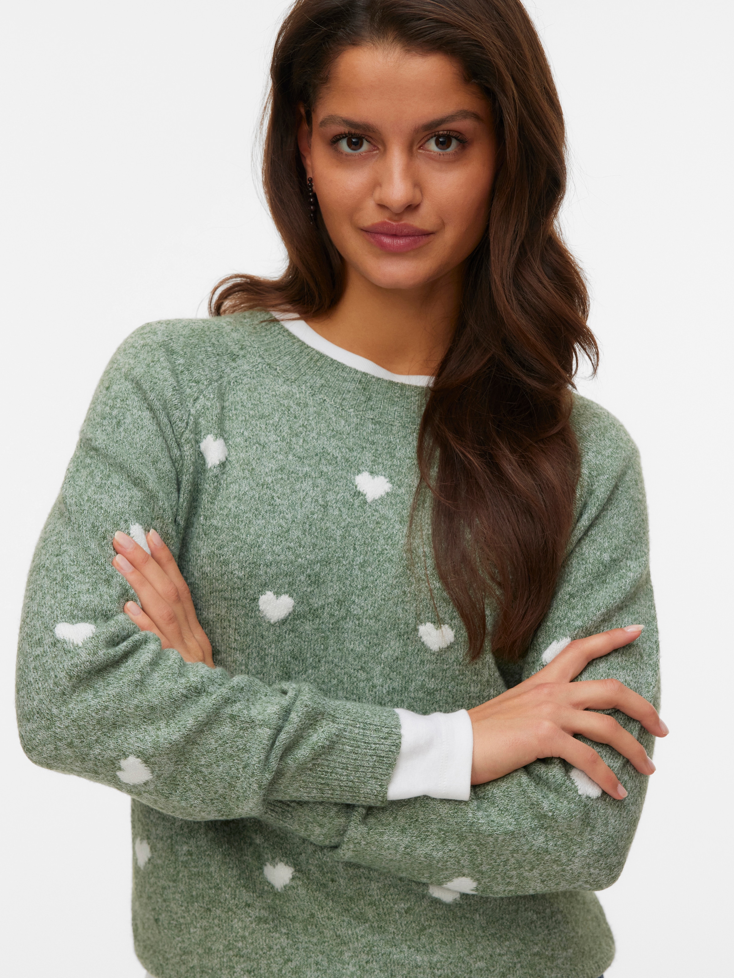 Vero Moda Rundhalspullover "VMDOFFY INTARSIA LS O-NCK PULLOV GA NOOS" mit S günstig online kaufen