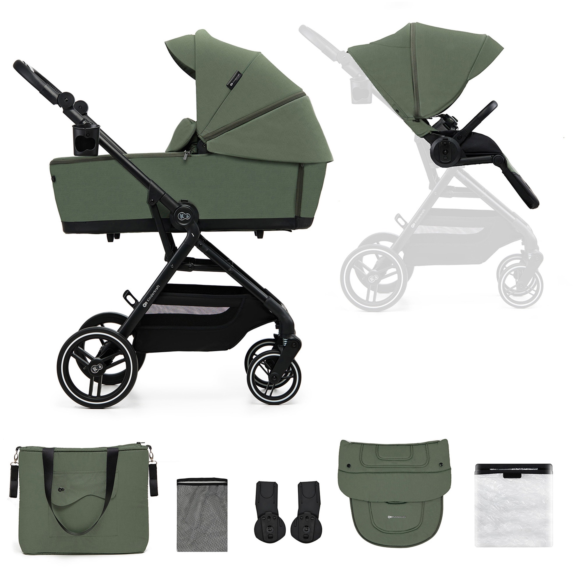 Kinderkraft Kombi-Kinderwagen "YOXI 2IN1" 22 kg