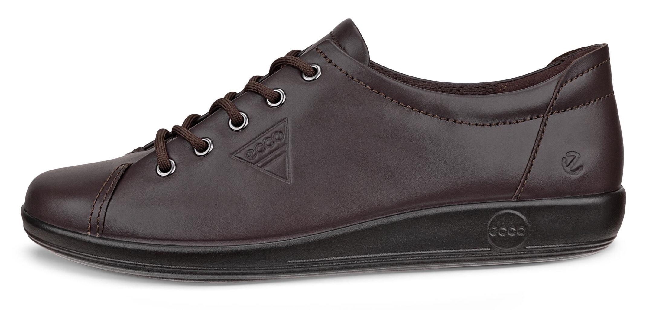 Ecco Schnürschuh »Ecco Soft 2.0«, Freizeitschuh, Halbschuh, Schnürschuh mit dezenter Logo Prägung