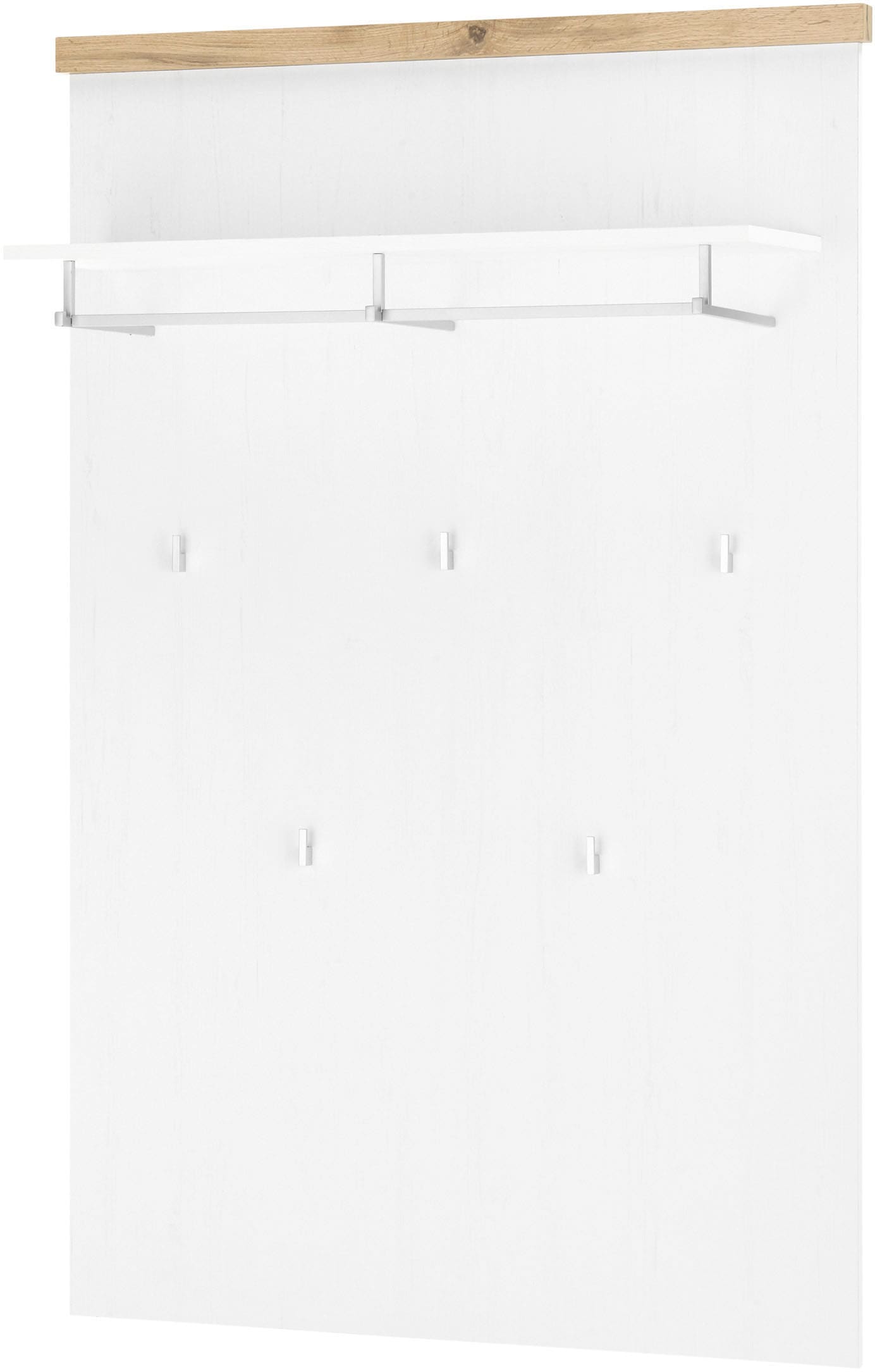 OTTO home Garderobenpaneel "Westminster, Wandregal im Landhausstil Flurgarderobe Garderobe Paneel" mit Ablage, Haken & Kleiderstange aus Metall, in 2 Farben erhältlich