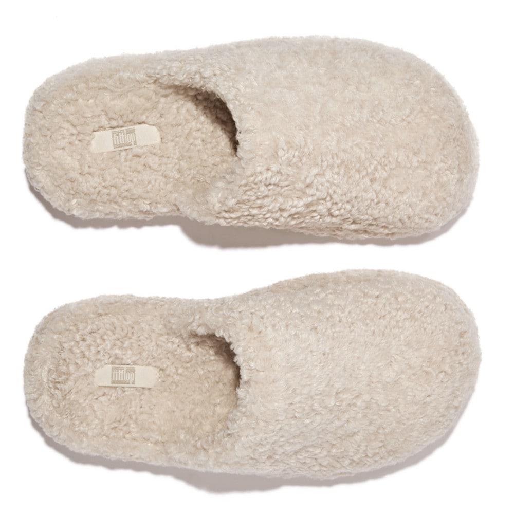 Fitflop Pantoffel »iQUSHION D-LUXE PADDED TEDDY SLIPPER MULES«, Hausschuh, Clog mit Warmfutter