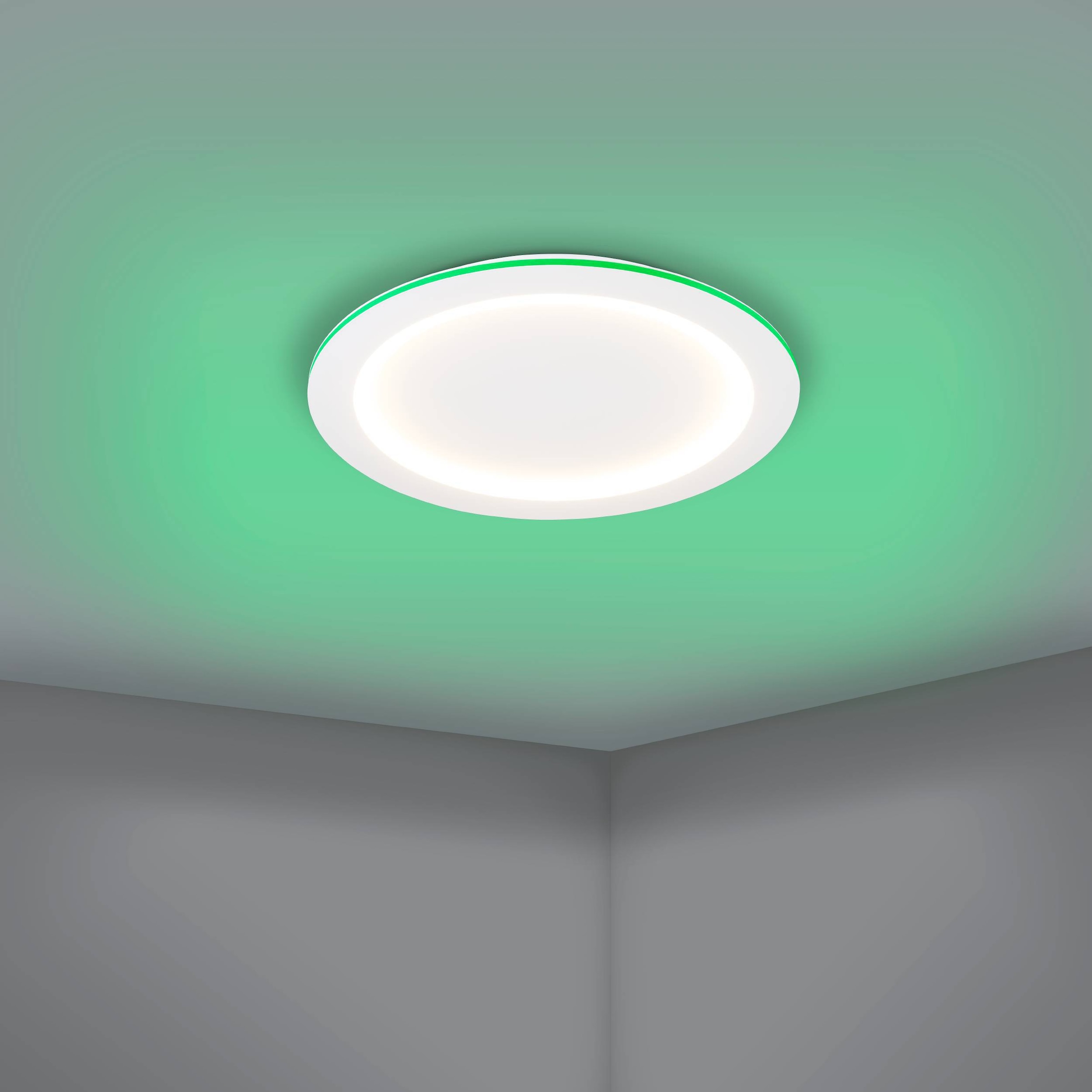 EGLO Deckenleuchte »Padrogiano-Z Deckenlampe, ZigBee 3.0, App und Sprachsteuerung, Lampe« LED-Modul 1 Stk. Kaltweiß | RGB ZigBee, App und Sprachsteuerung Alexa, RGB Rahmen, dimmbar, Ø 60 cm