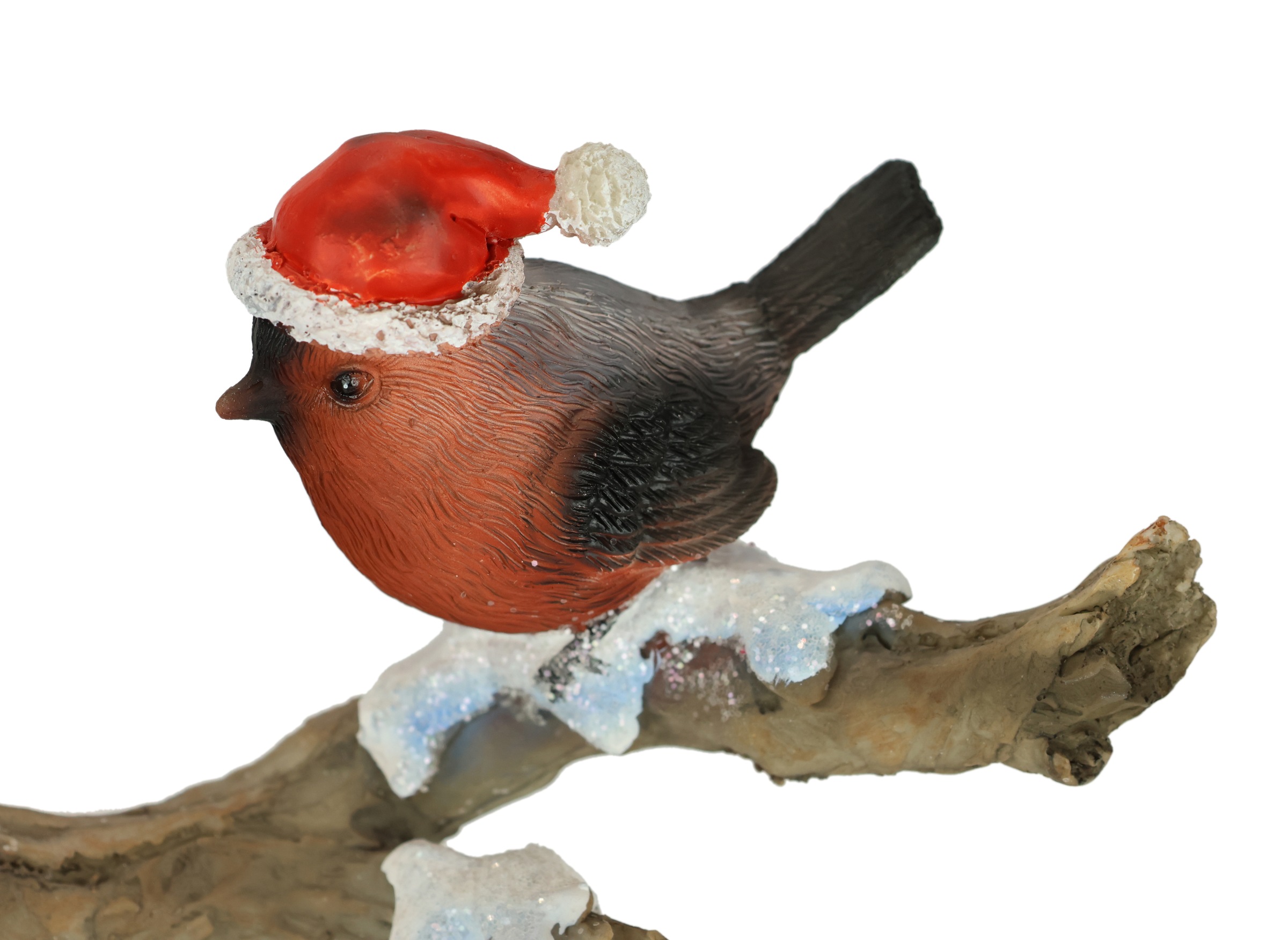 I.GE.A. Dekofigur »Vögel auf Baumstamm«, Tierfigur auf Ast Statue Herbstdeko Winterdeko Weihnachtsdeko Deko