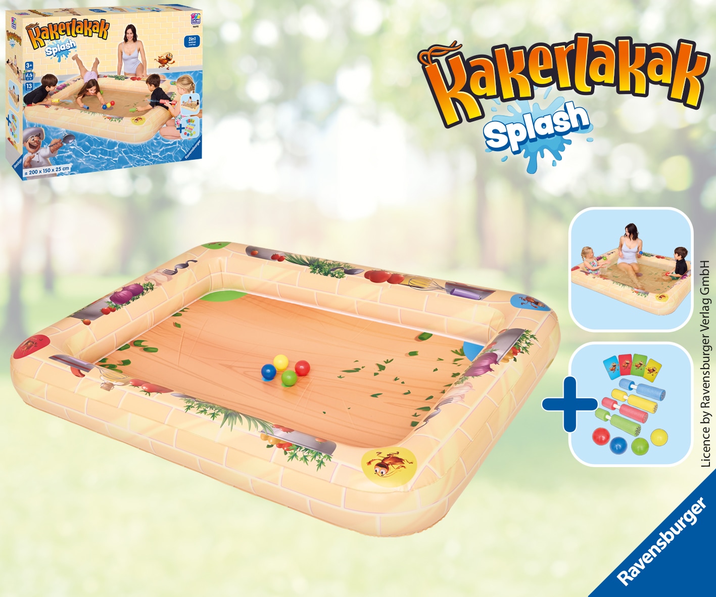 Happy People Spiel »Ravensburger Wasserspiel Kakerlakak« 2in1 Spielbrett und Pool