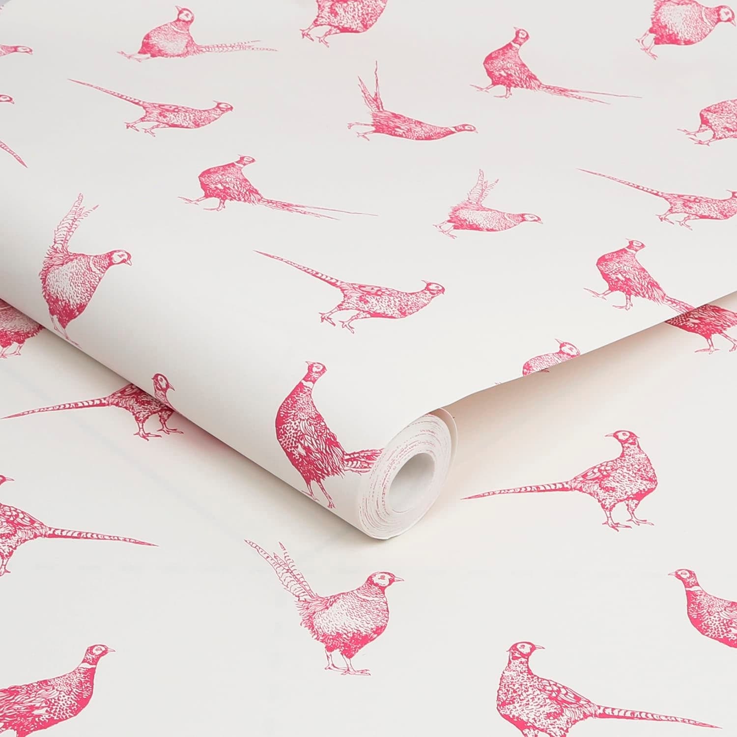 Joules Vliestapete »Flirty Pheasants Truly Pink«, animal print, animal print