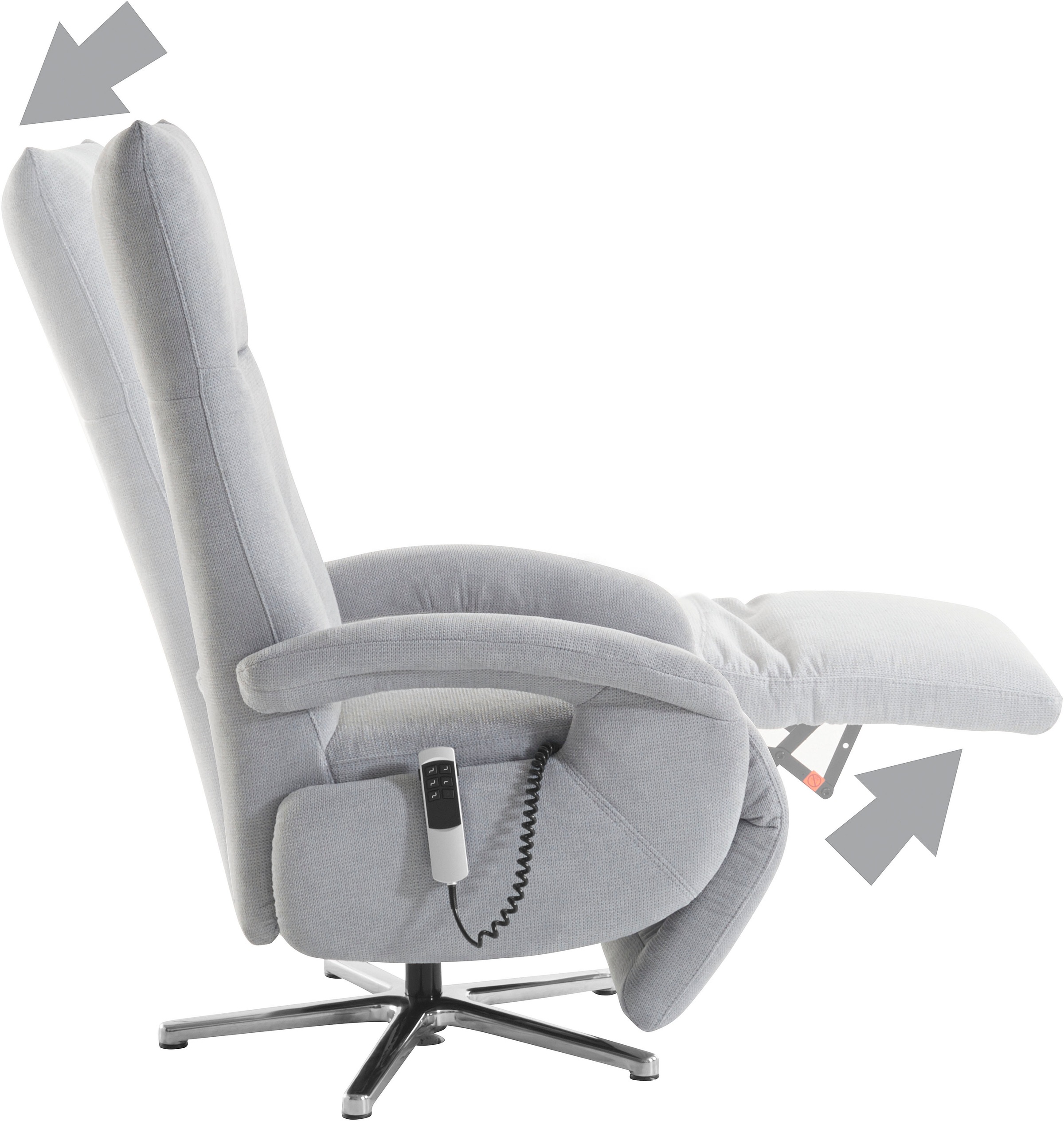 sit&more TV-Sessel »Tycoon mit Kopfteilverstellung und 360° Drehfunktion«, wahlweise manuell oder elektrischer Funktion, auch mit Akku (kabellos)