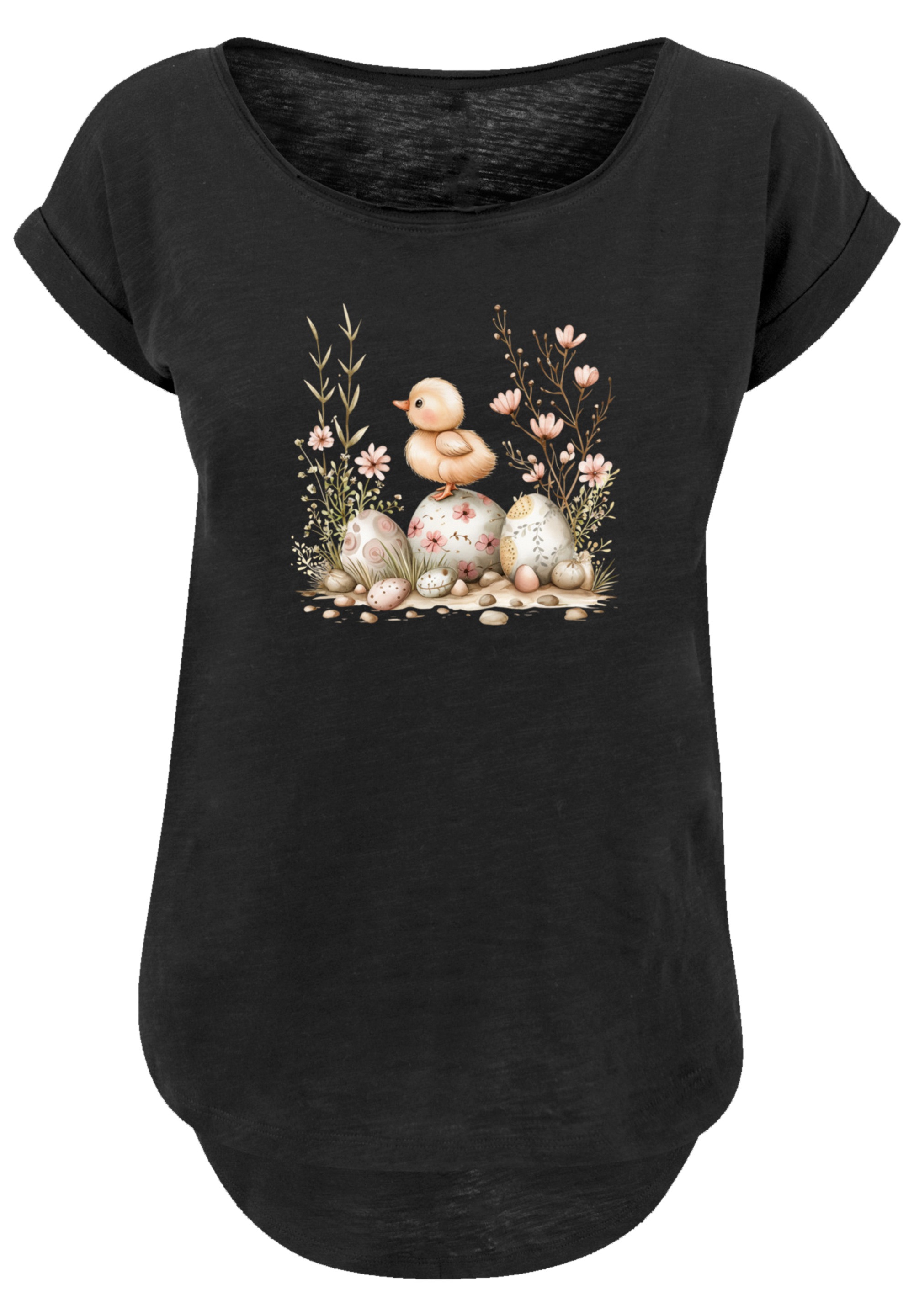 F4NT4STIC T-Shirt »Ostern Küken Ei Blumen«, Premium Qualität