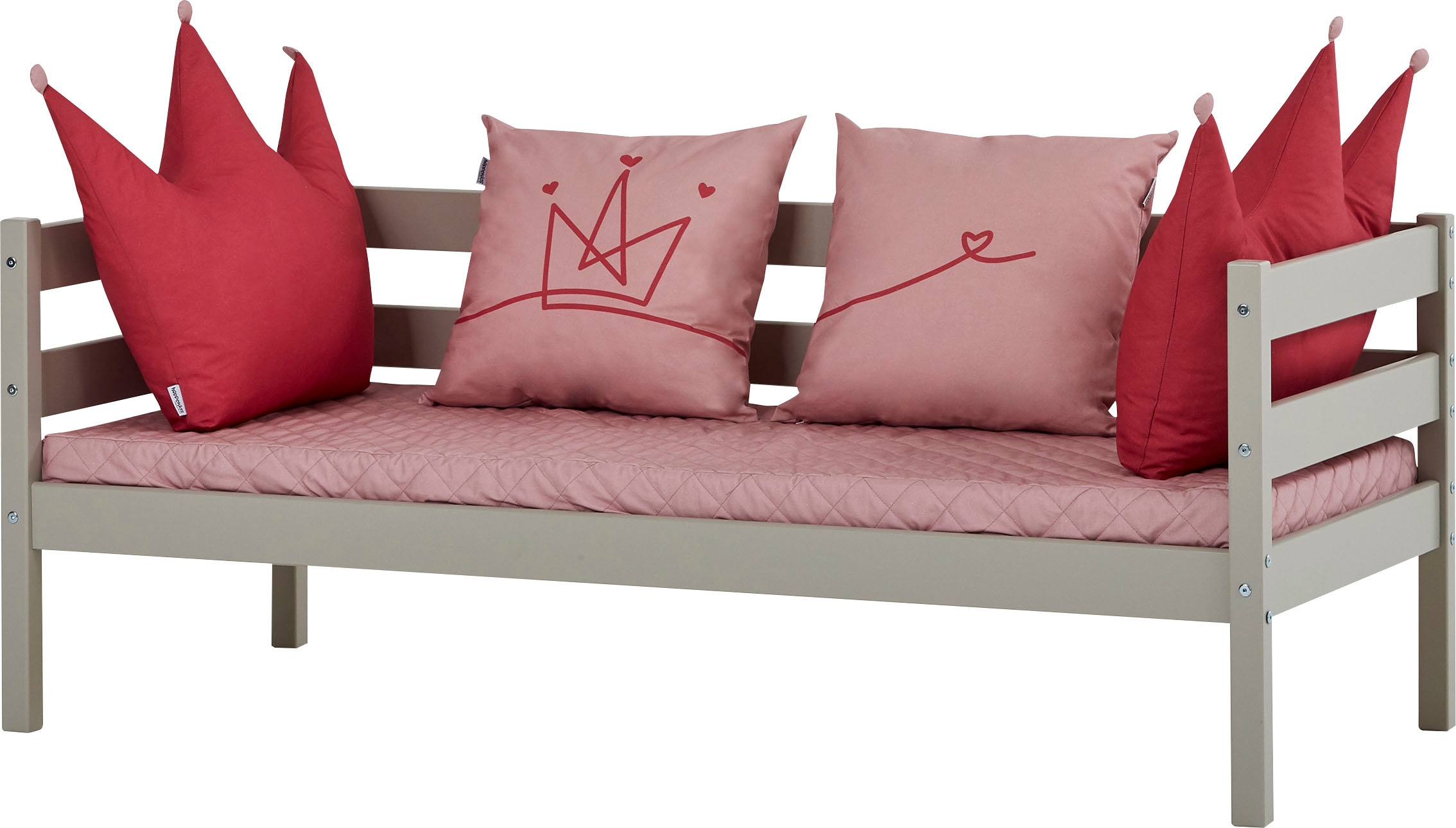 Hoppekids Einzelbett »ECO Comfort Kinderbett, Kiefer Massivholz, Jugendbett inkl. Rollrost«, 70x160 cm, wahlweise in verschieden Farben/ Matratze/ Absturzsicherung