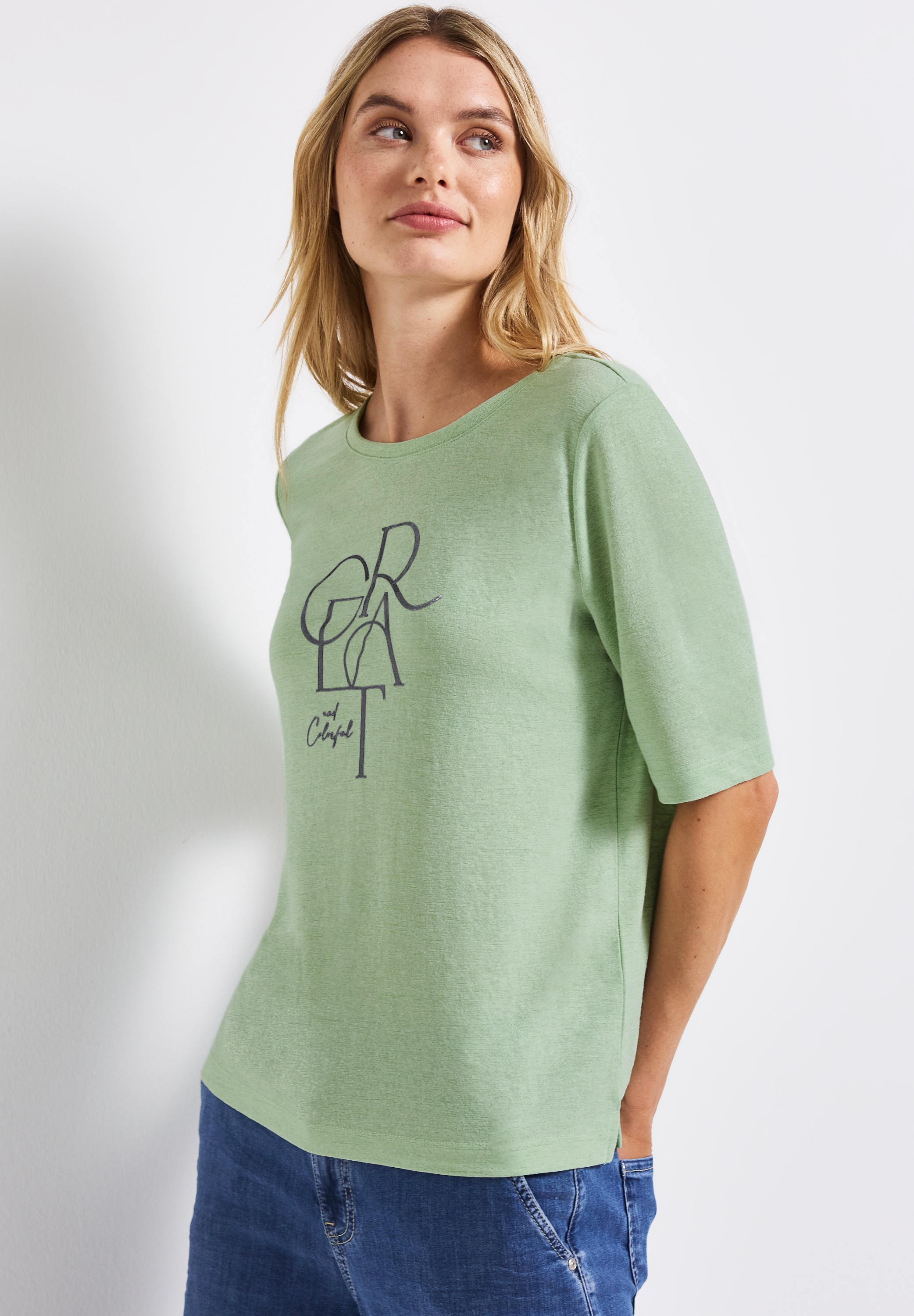 STREET ONE T-Shirt, mit Folien-Wording günstig online kaufen