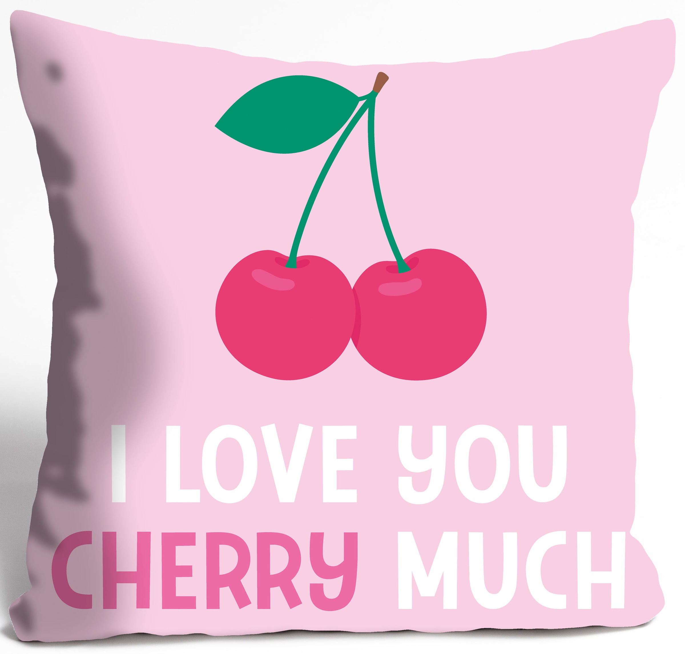 queence Dekokissen "I LOVE YOU CHERRY MUCH" Kissenhülle ohne Füllung, 1 Stü günstig online kaufen