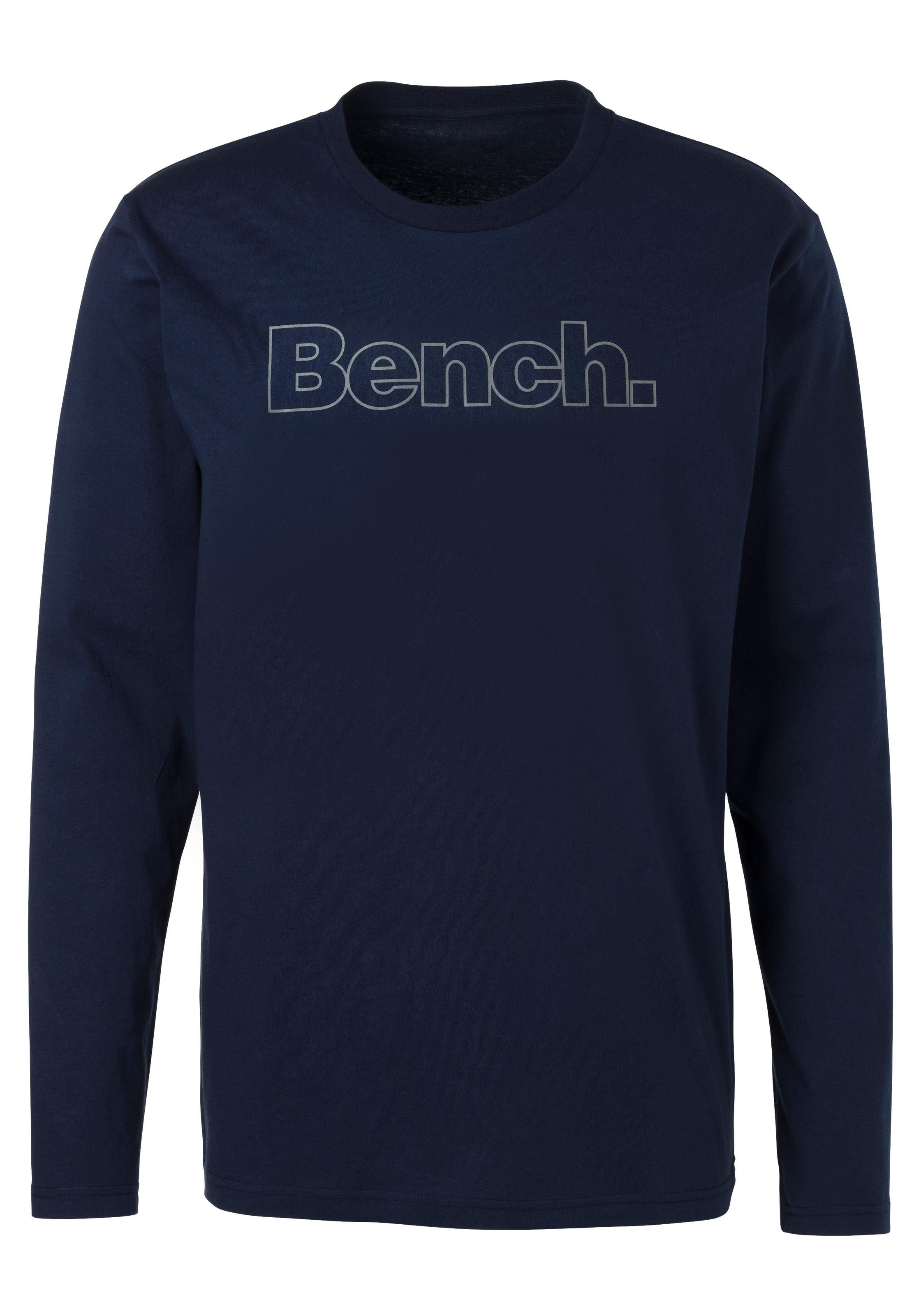 Bench. Loungewear Langarmshirt 2 Stk. tlg. mit Bench. Print vorn günstig online kaufen