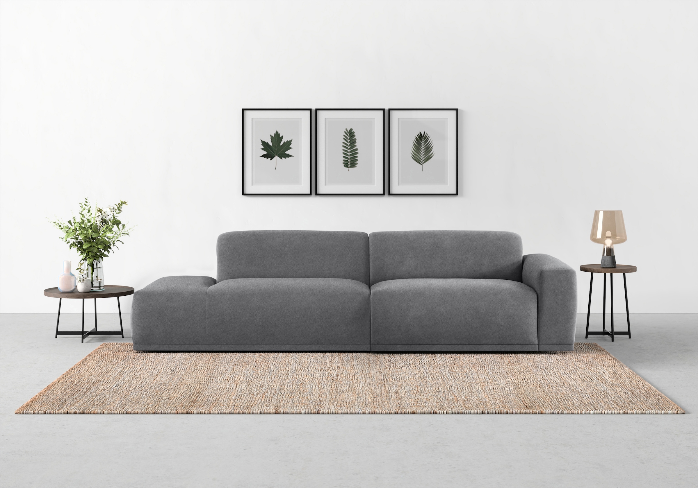 TRENDMANUFAKTUR Big-Sofa "Braga, mit hochwertigem Kaltschaum, Megasofa, in Cord erhältlich", modernes Big-Sofa, Couch mi