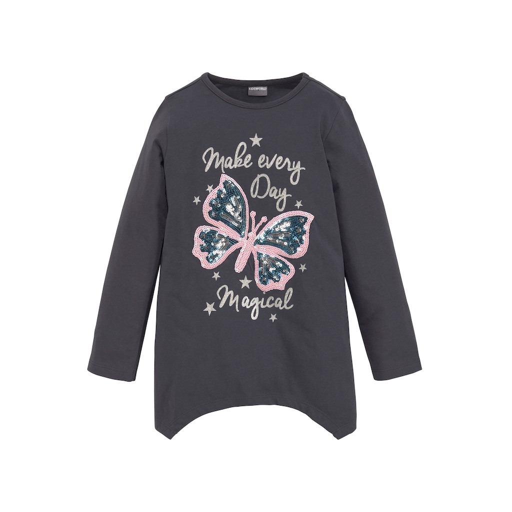 KIDSWORLD Longshirt & Leggings »für kleine Mädchen«, (Set, 2 tlg.), mit Glitzerdetails