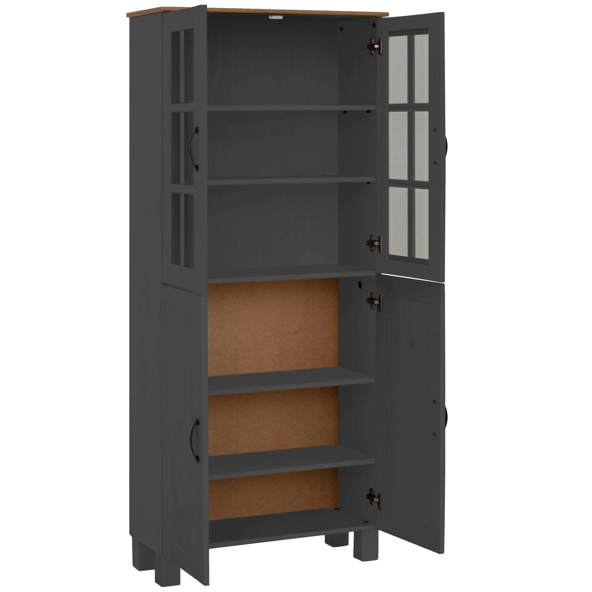Home affaire Hochschrank »Rodby«, FSC®-zertifiziertes Massivholz, Breite 75cm, Höhe 170cm
