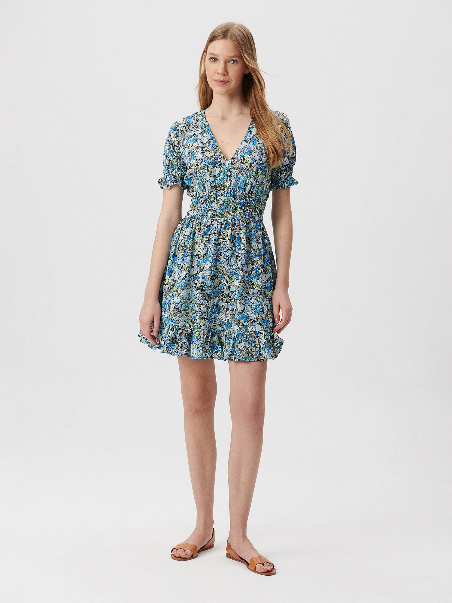 Mavi Minikleid »SHORT SLEEVE WOVEN DRESS«, Kleid kurz