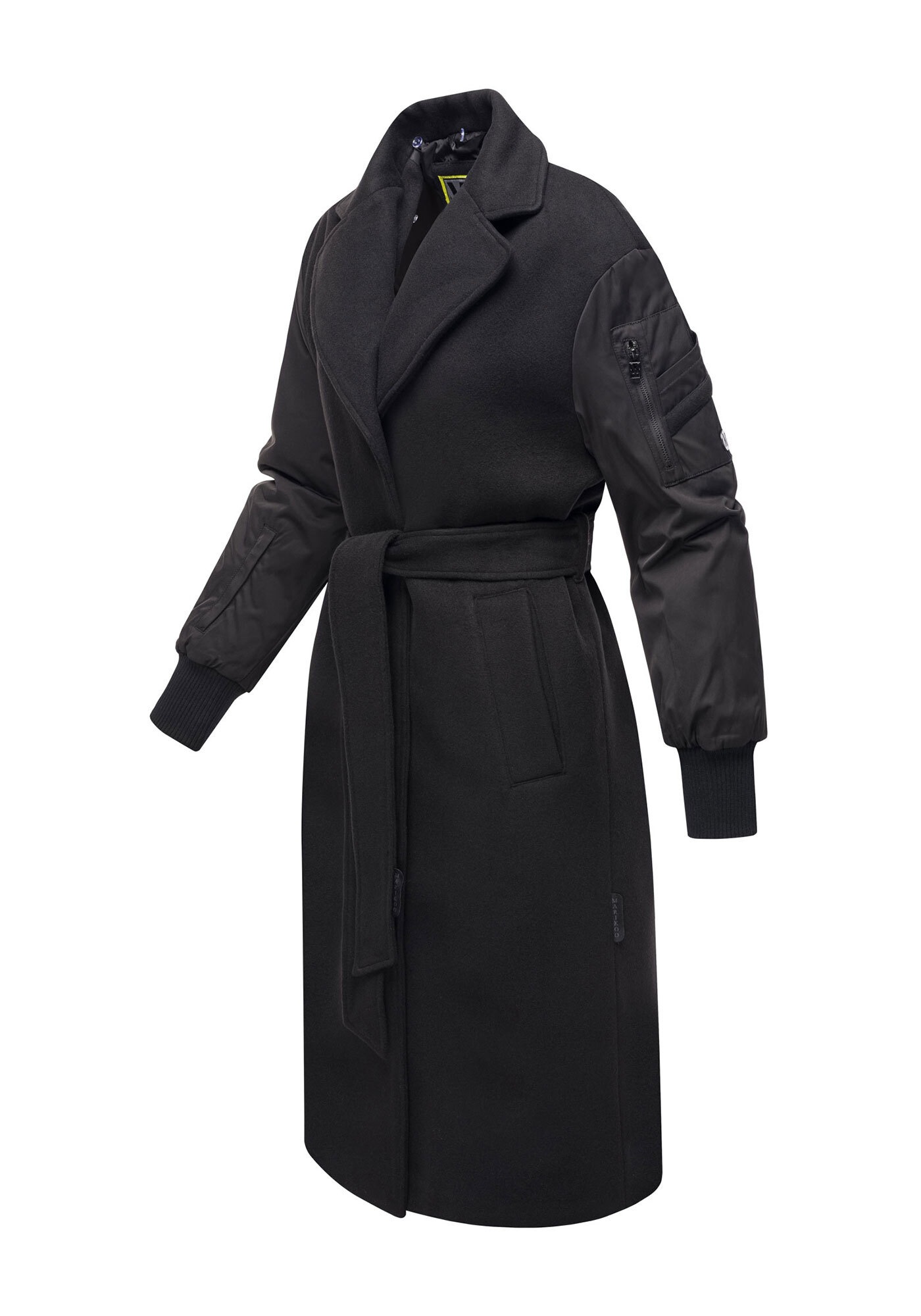 Marikoo Winterjacke »Tjadee«, Langer Wickelmantel