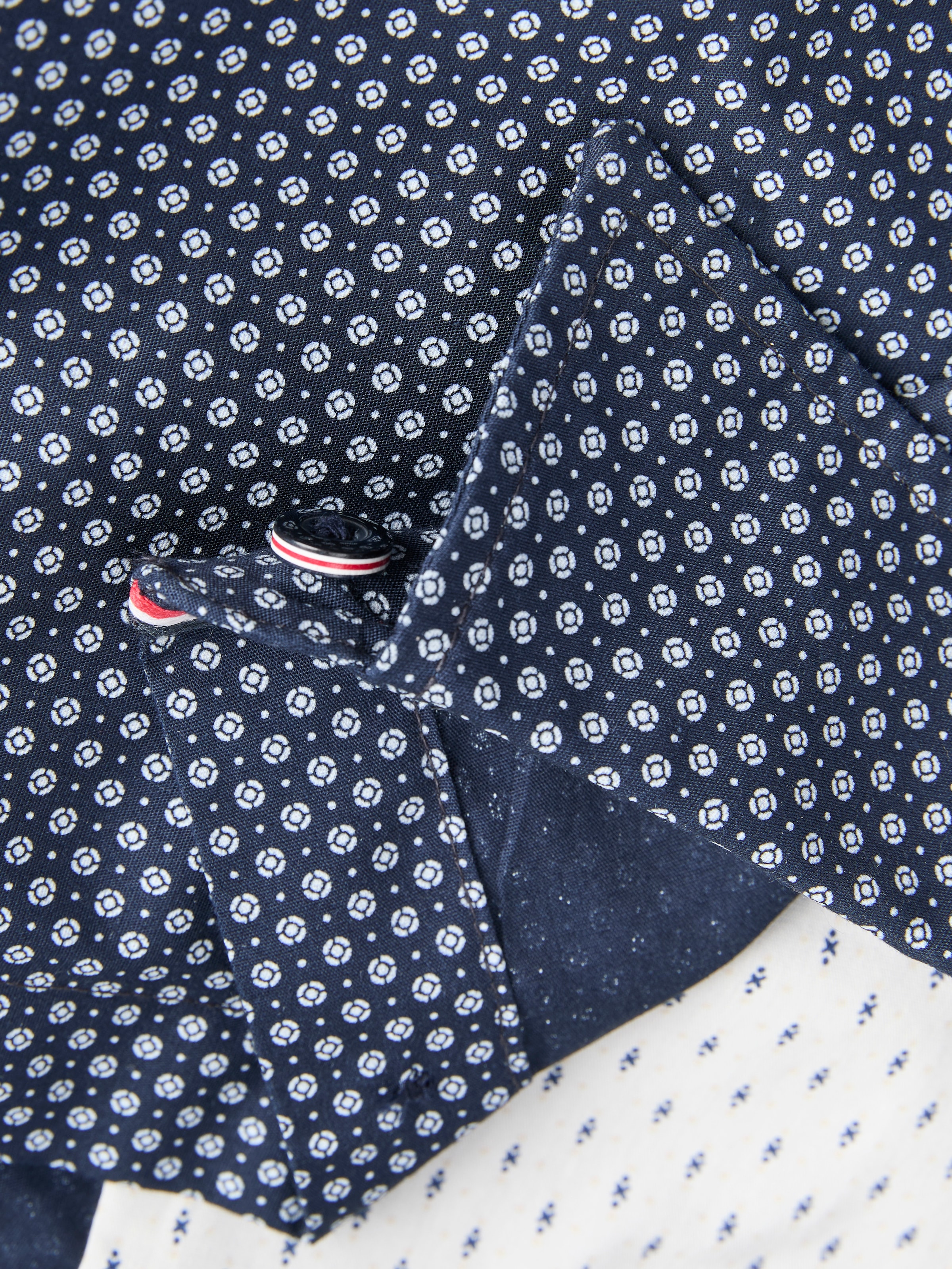 Jack & Jones "JJMATHEO DETAIL PRINT SHIRT L/S" Baumwollmischung, slim fit