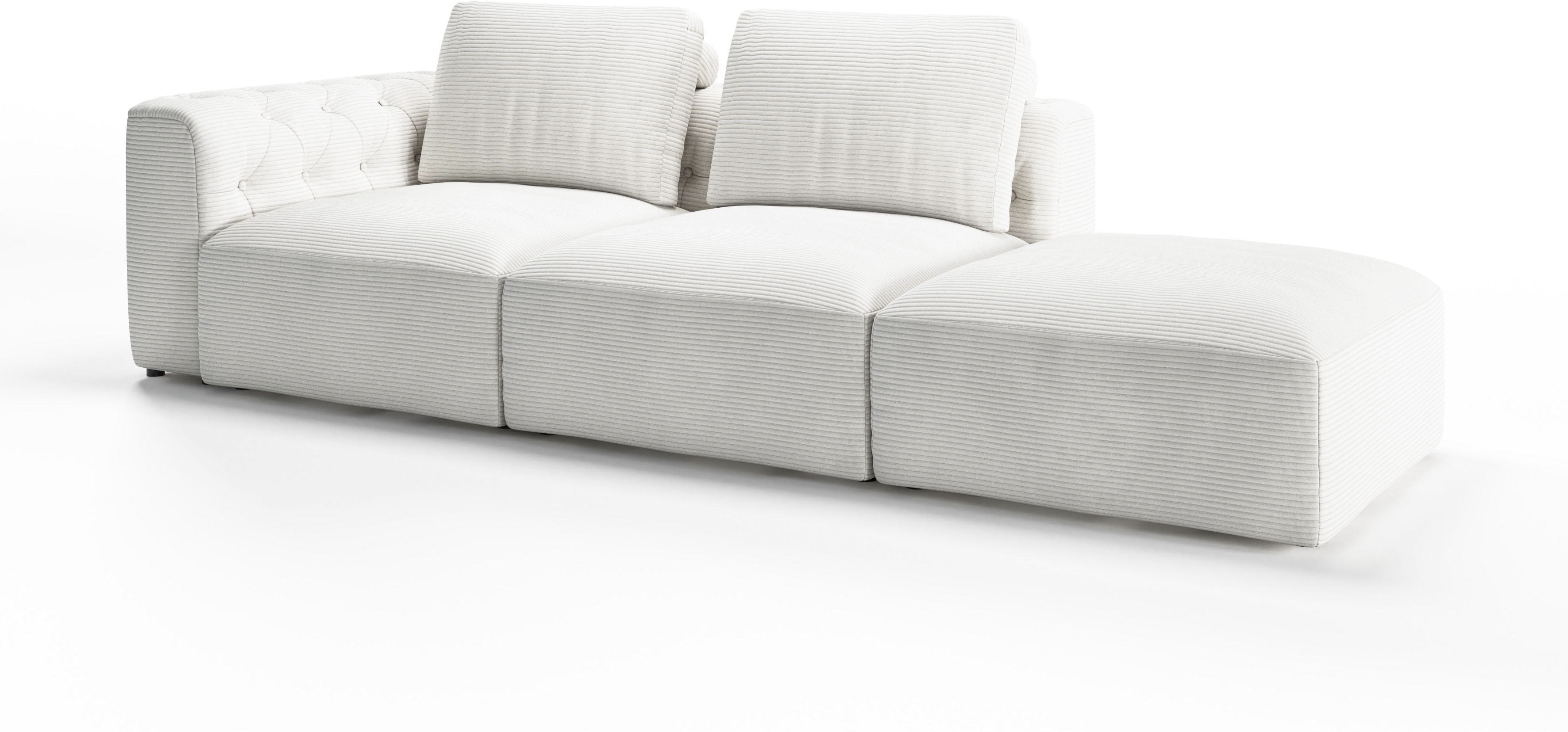 Thumbnail - RAUM.ID Chaiselongue "Cushid", Modul-Sofa, bestehend aus 2-Sitzer und Hocker