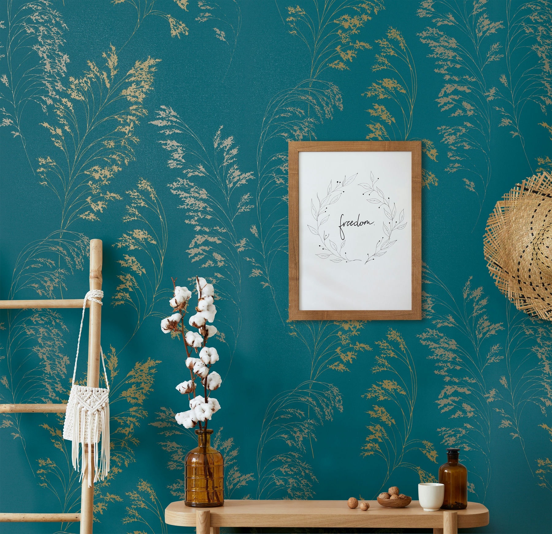 Marburg Vliestapete "Harmony Haven" botanisch moderne Tapete für Wohnzimmer Schlafzimmer Küche