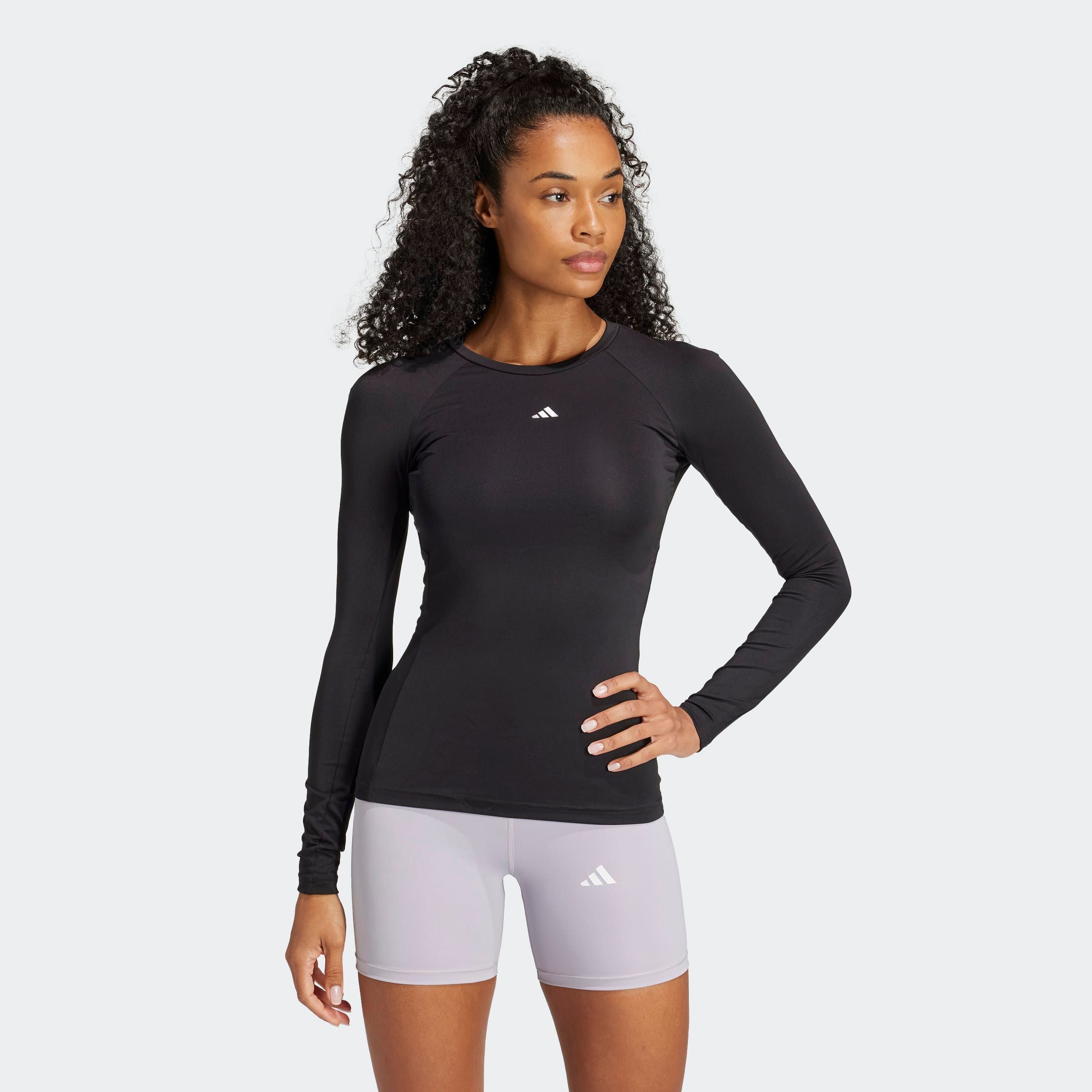 adidas Performance Funktionsshirt "TECHFIT TRAINING LONGSLEEVE" mit Rundhalsausschnitt, ohne Verschluss, aus Polyester