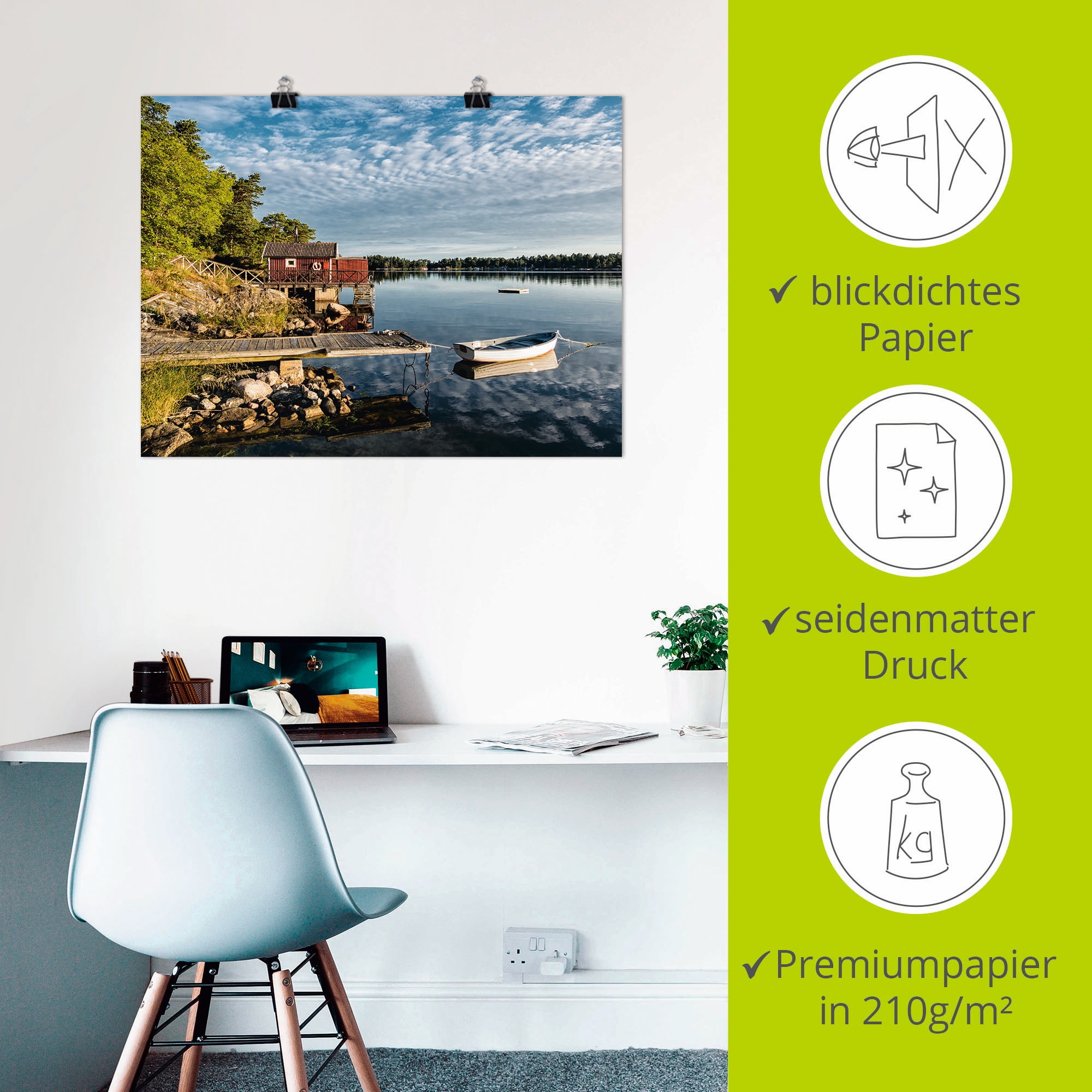 Artland Wandbild »Schärengarten schwedischen Küste II«, Küste, (1 St.), als Leinwandbild, Poster in verschied. Größen
