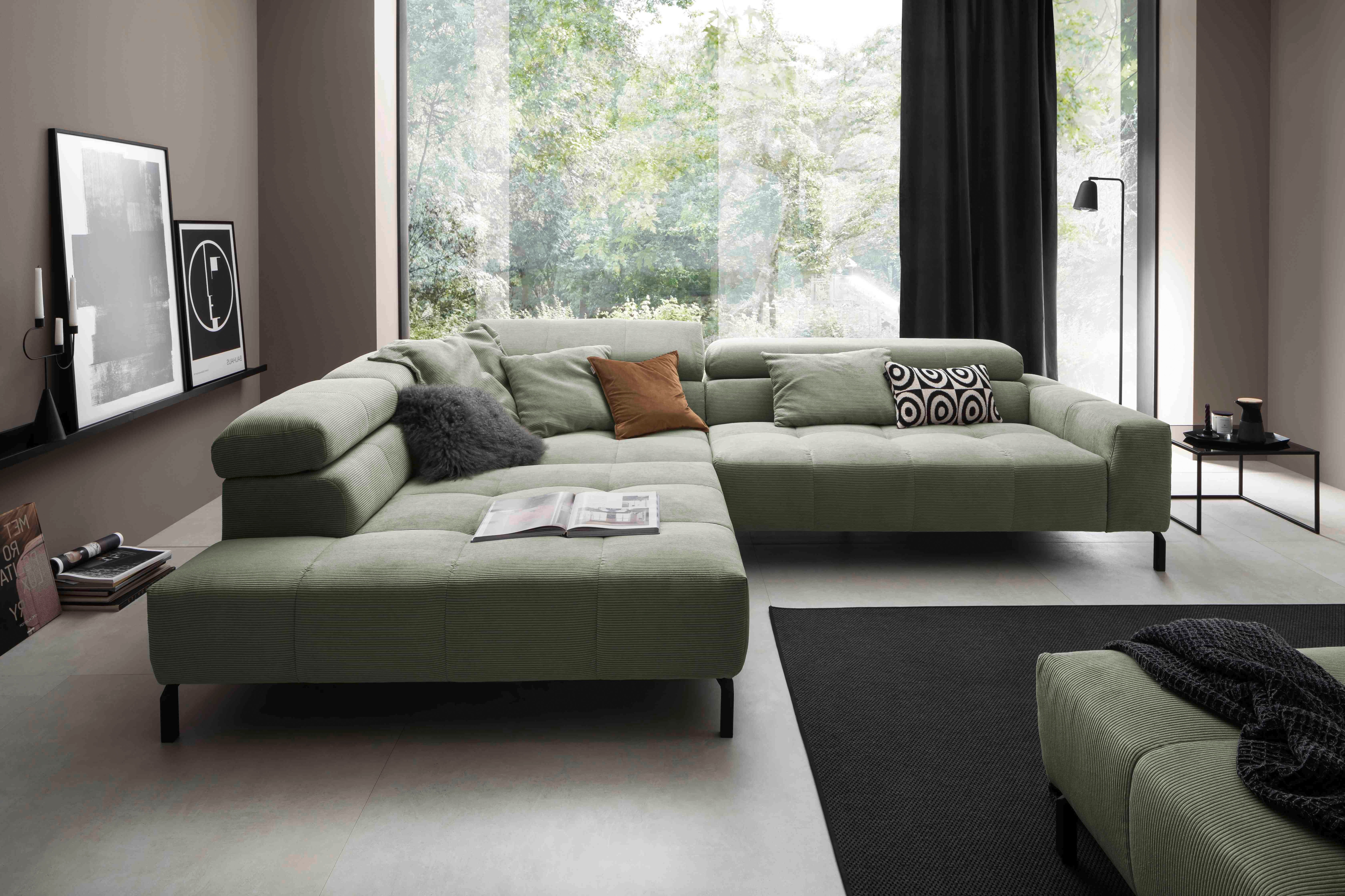 Home affaire Ecksofa "Claya, 311 cm breit, L-Form, inkl. Kopfteilverstellung" ohne elektrischen Sitzvorzug