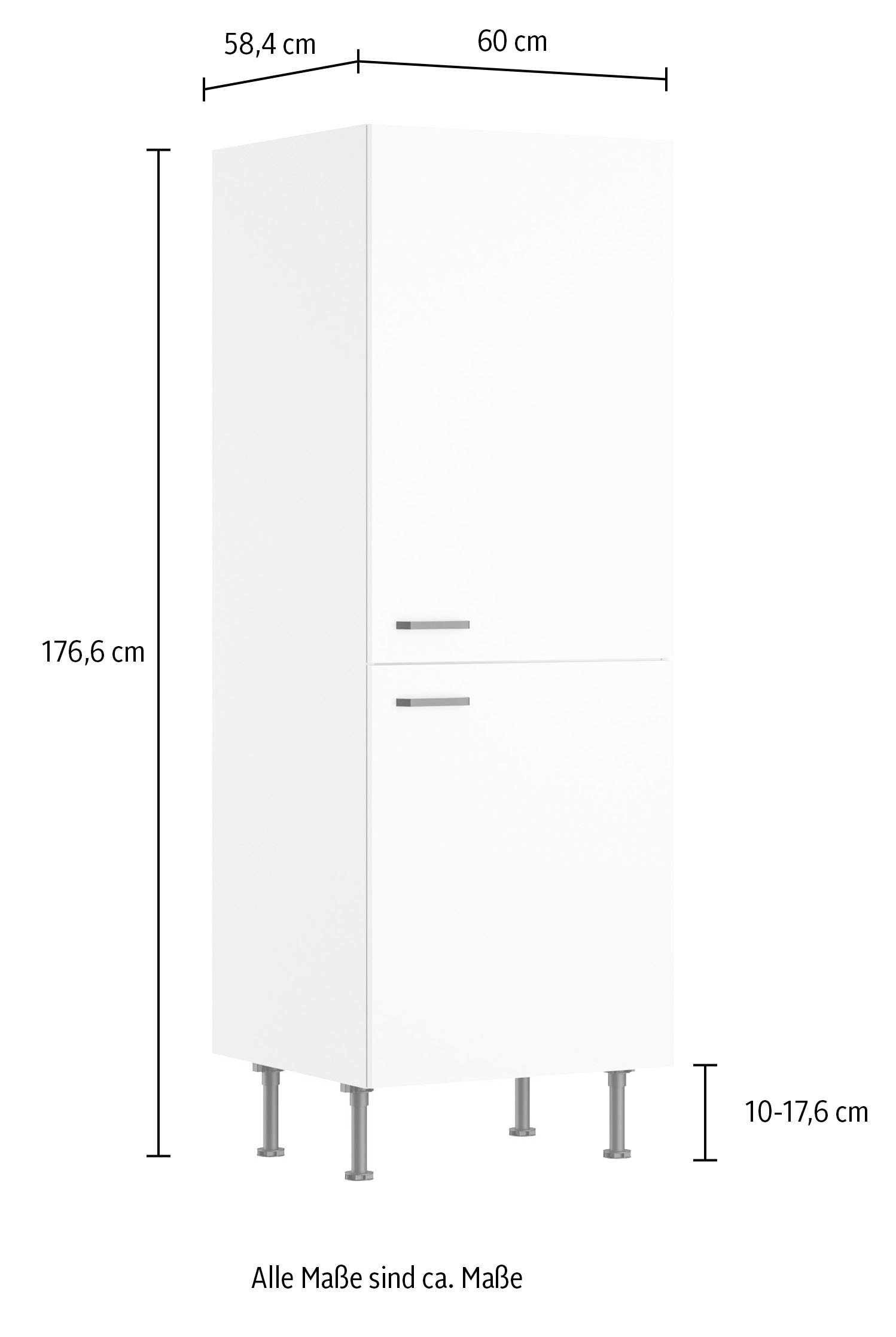 KOCHSTATION Midischrank »KS-Paula« 60 cm breit, 176 cm hoch, mit 2 Türen, 3 Einlegeböden