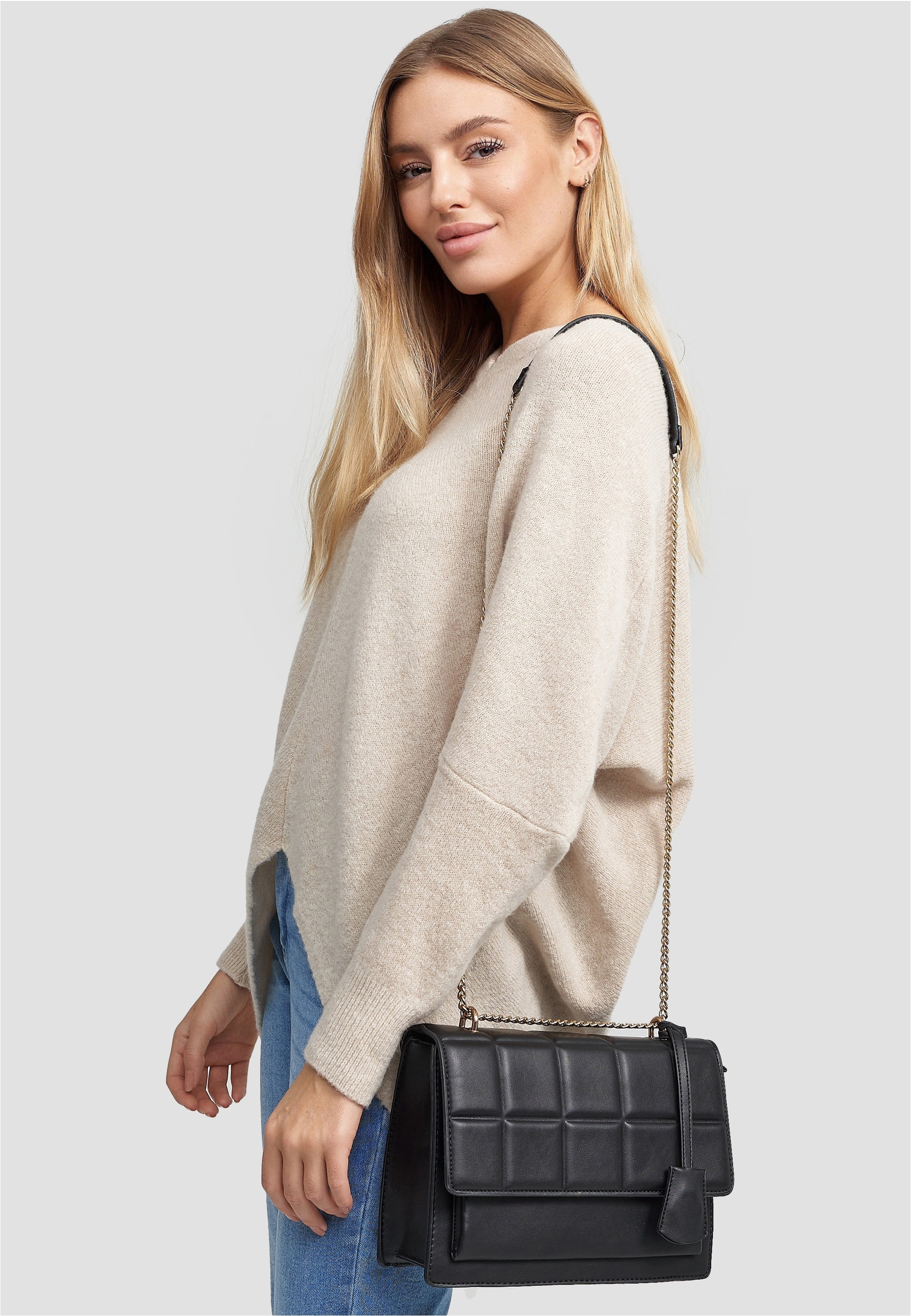 Harpa Schultertasche mit gepolstertem Kachelmuster