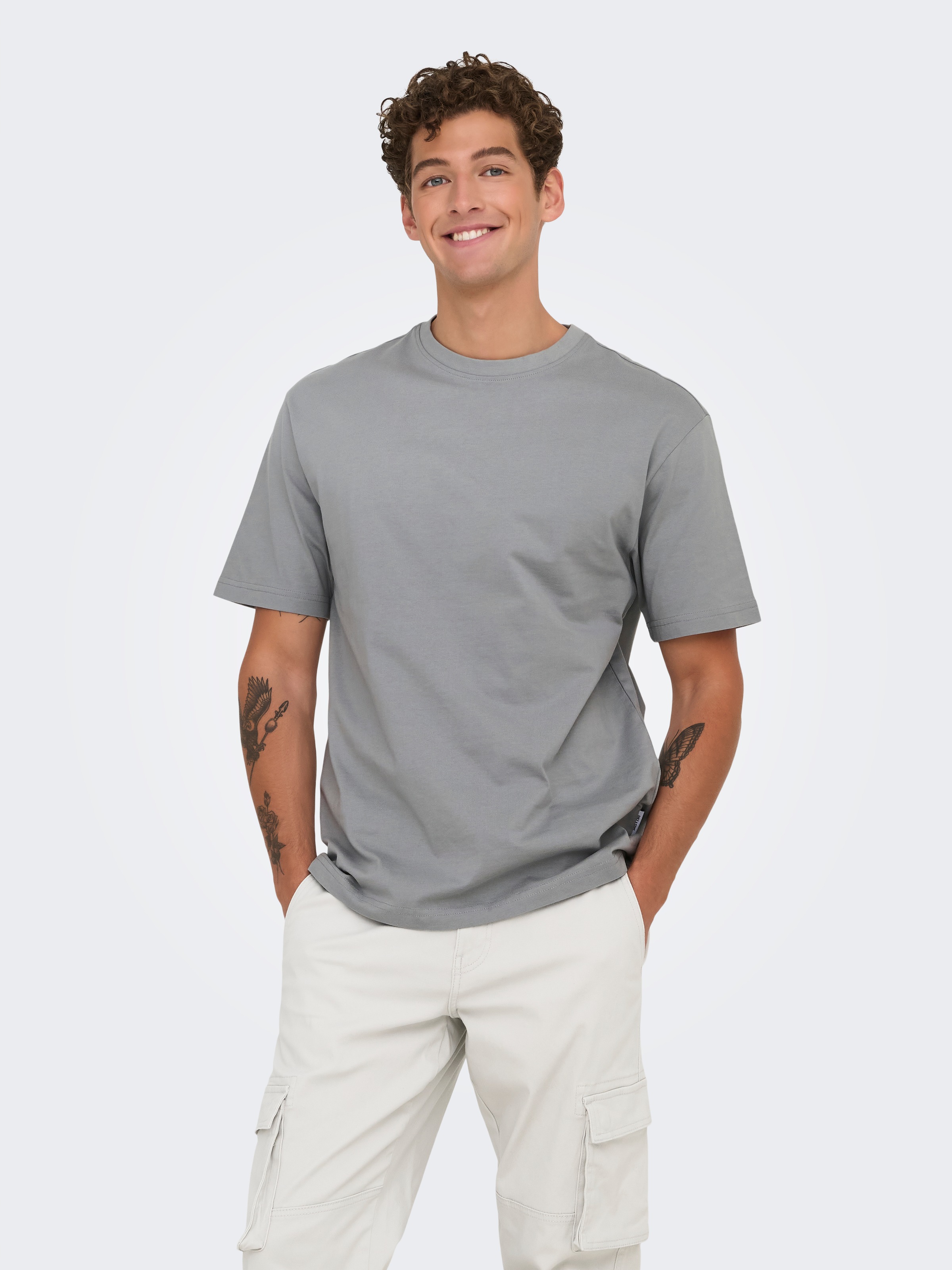 ONLY & SONS Rundhalsshirt "ONSFRED RLX SS TEE" günstig online kaufen