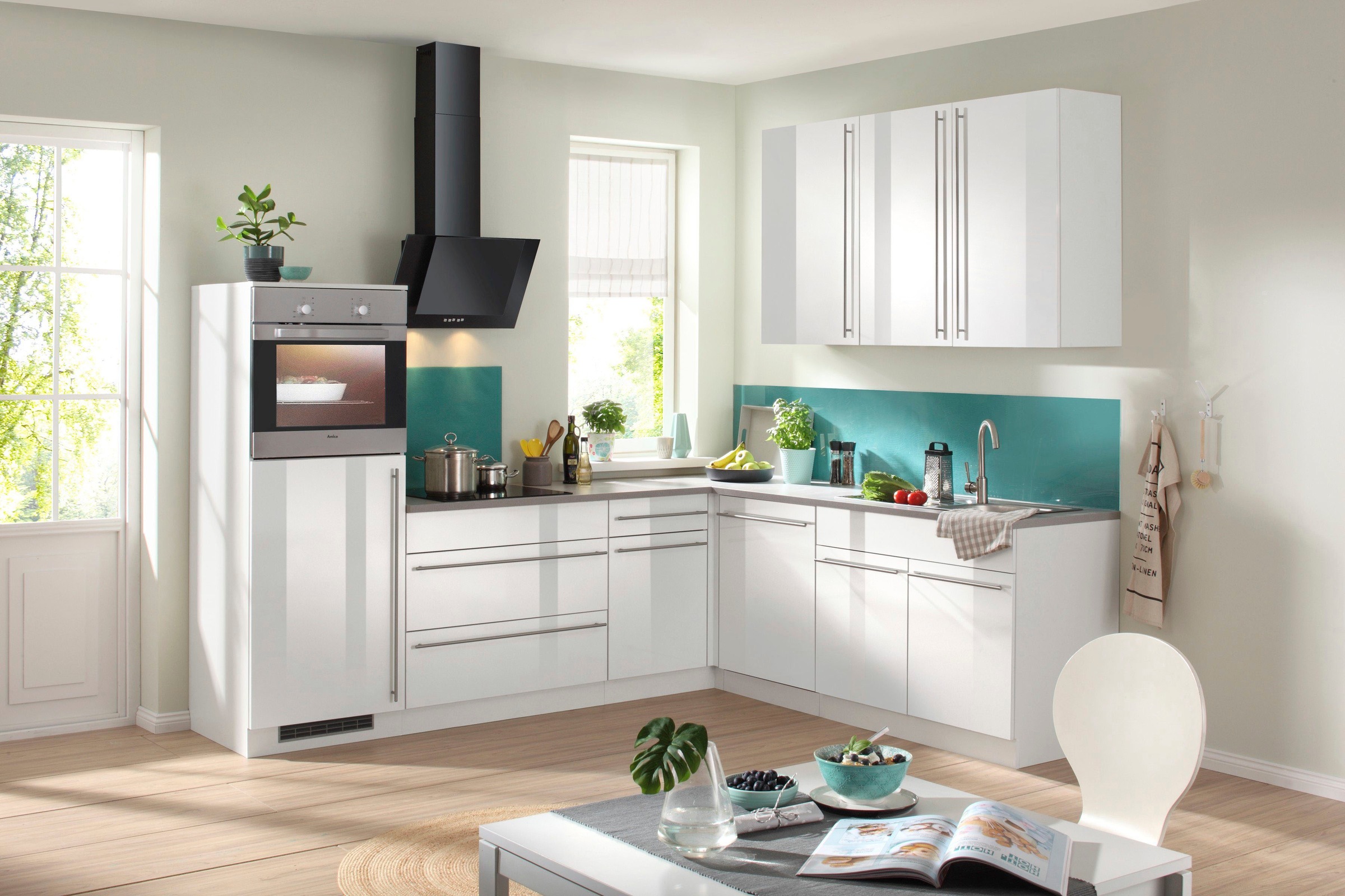 wiho Küchen Winkelküche "Chicago, TOPSELLER" ohne E-Geräte, Stellbreite 260 günstig online kaufen