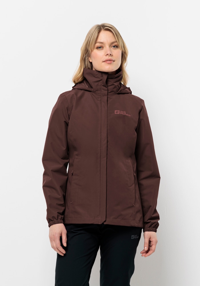 Jack Wolfskin Outdoorjacke "STORMY POINT 2L JKT W", mit Kapuze