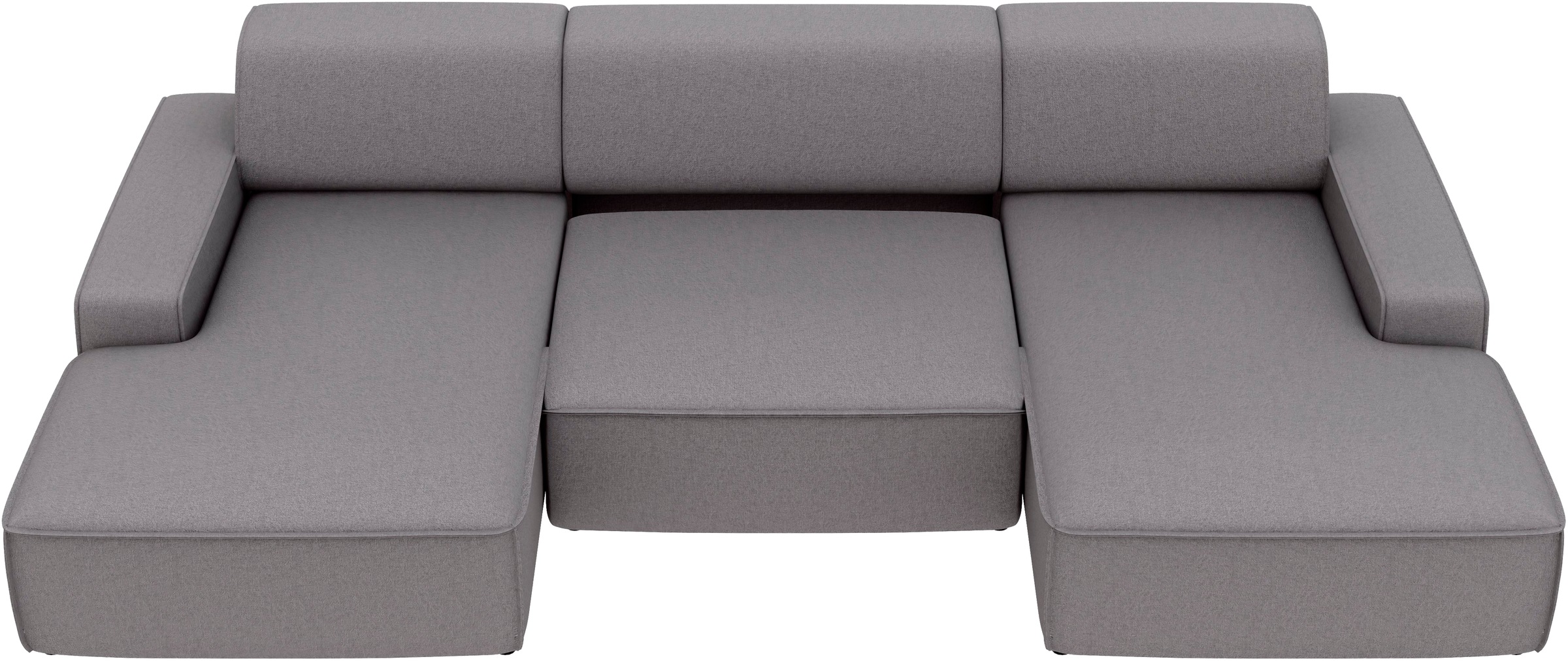 TRENDMANUFAKTUR Wohnlandschaft »Graz, wahlweise mit Sitzvorschub und Bettkasten, U-Form, Breite 329 cm«, in Cord-, haustierfreundlichem LEO Struktur- oder LUMOS-3D-Bezug