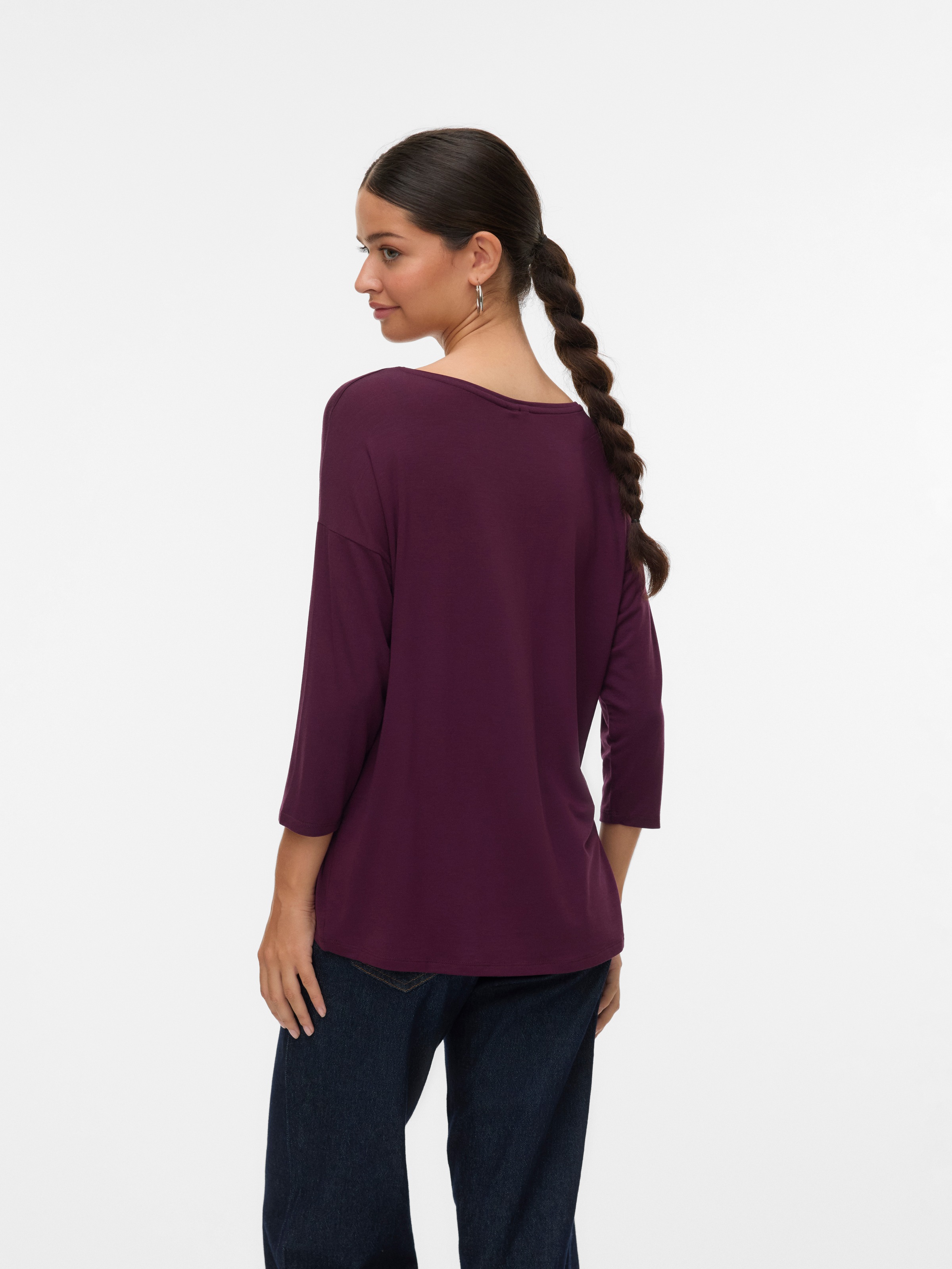 Vero Moda 3/4-Arm-Shirt "VMAVA 3/4 TOP JRS GA NOOS" Materialmix, regular fi günstig online kaufen