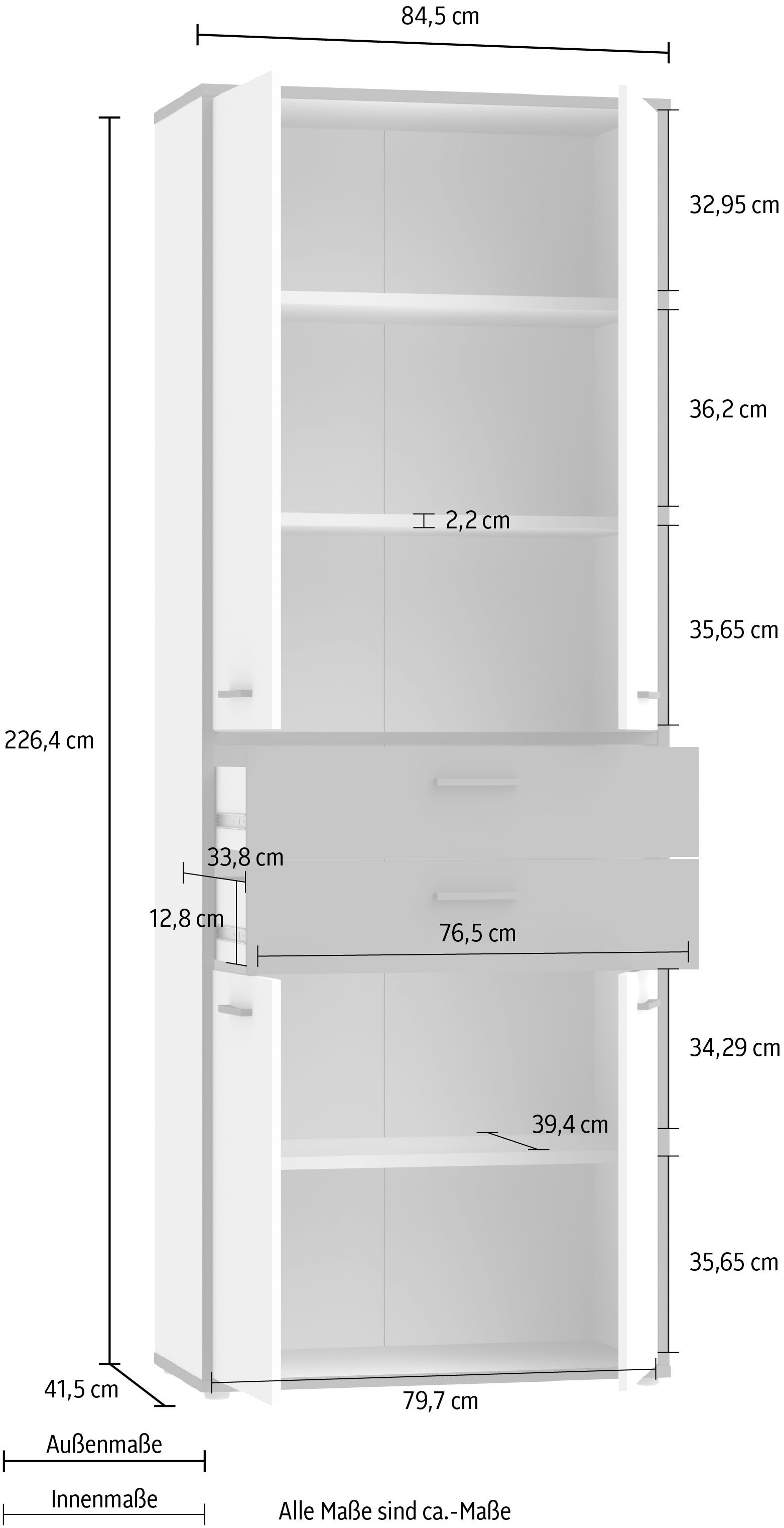 FORTE Aktenschrank »Keflav«, Breite 84,5 cm