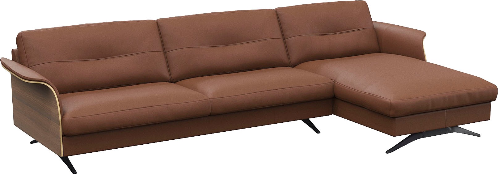 FLEXLUX Ecksofa »Glow, super bequem durch hochwertigem Sitzaufbau mit Federkern, L-Form«, Modernes skandinavisches Design