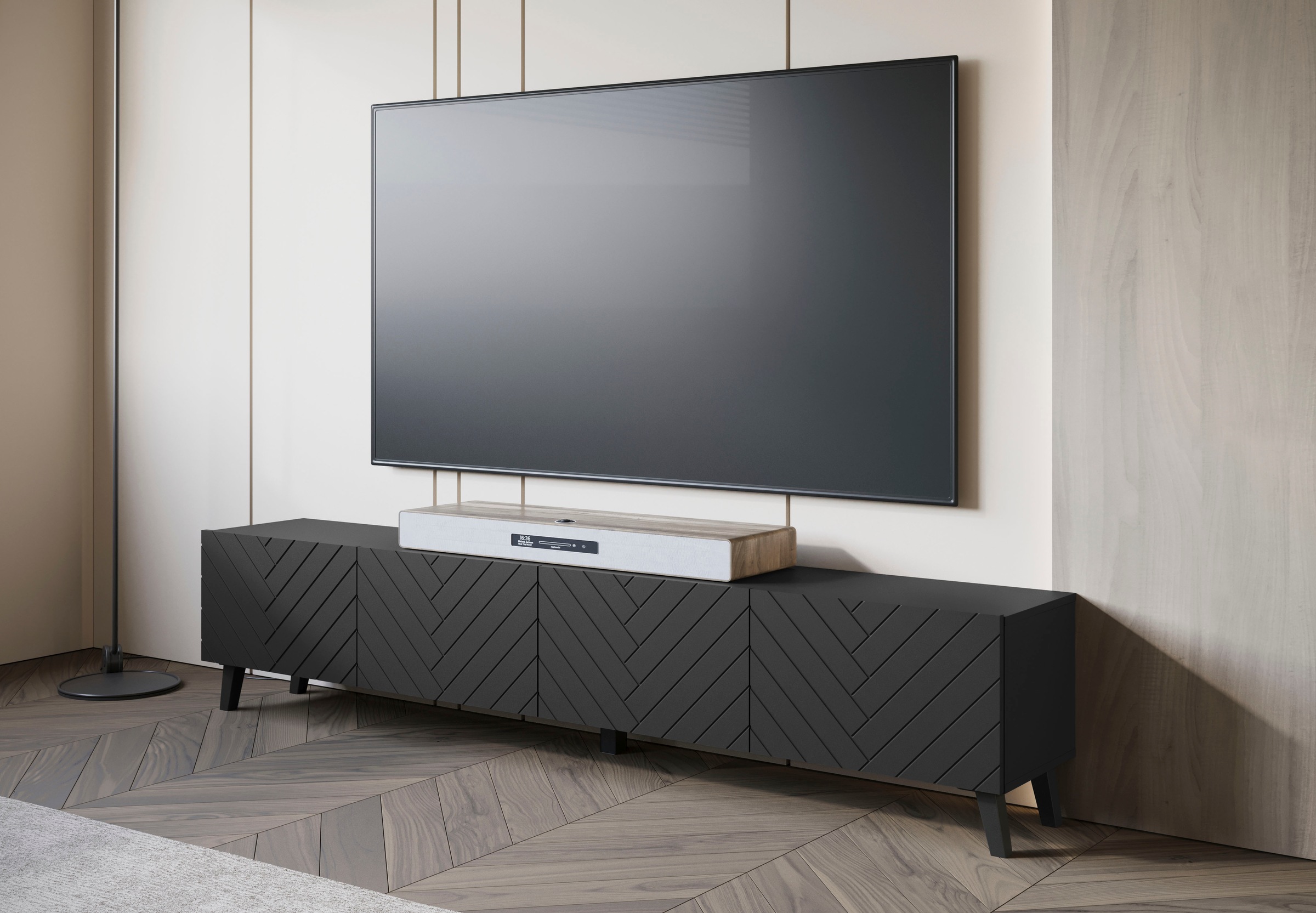 INOSIGN Lowboard »PHUKET«, TV-Board mit Strukturfront, Breite ca. 190 cm