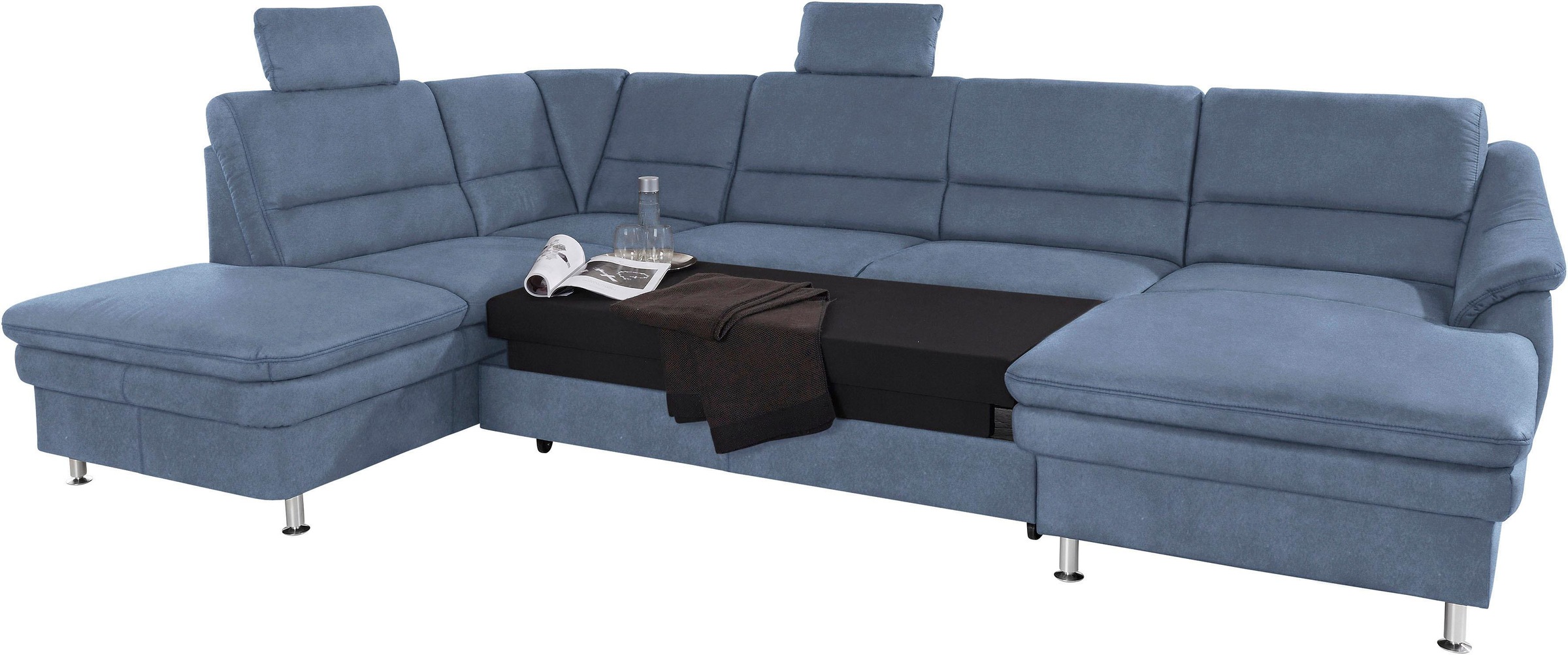 Thumbnail - sit&more Wohnlandschaft "Cardoso U-Form" mit Federkern und Kopfstützen, mit Bettfunktion und Relaxfunktion