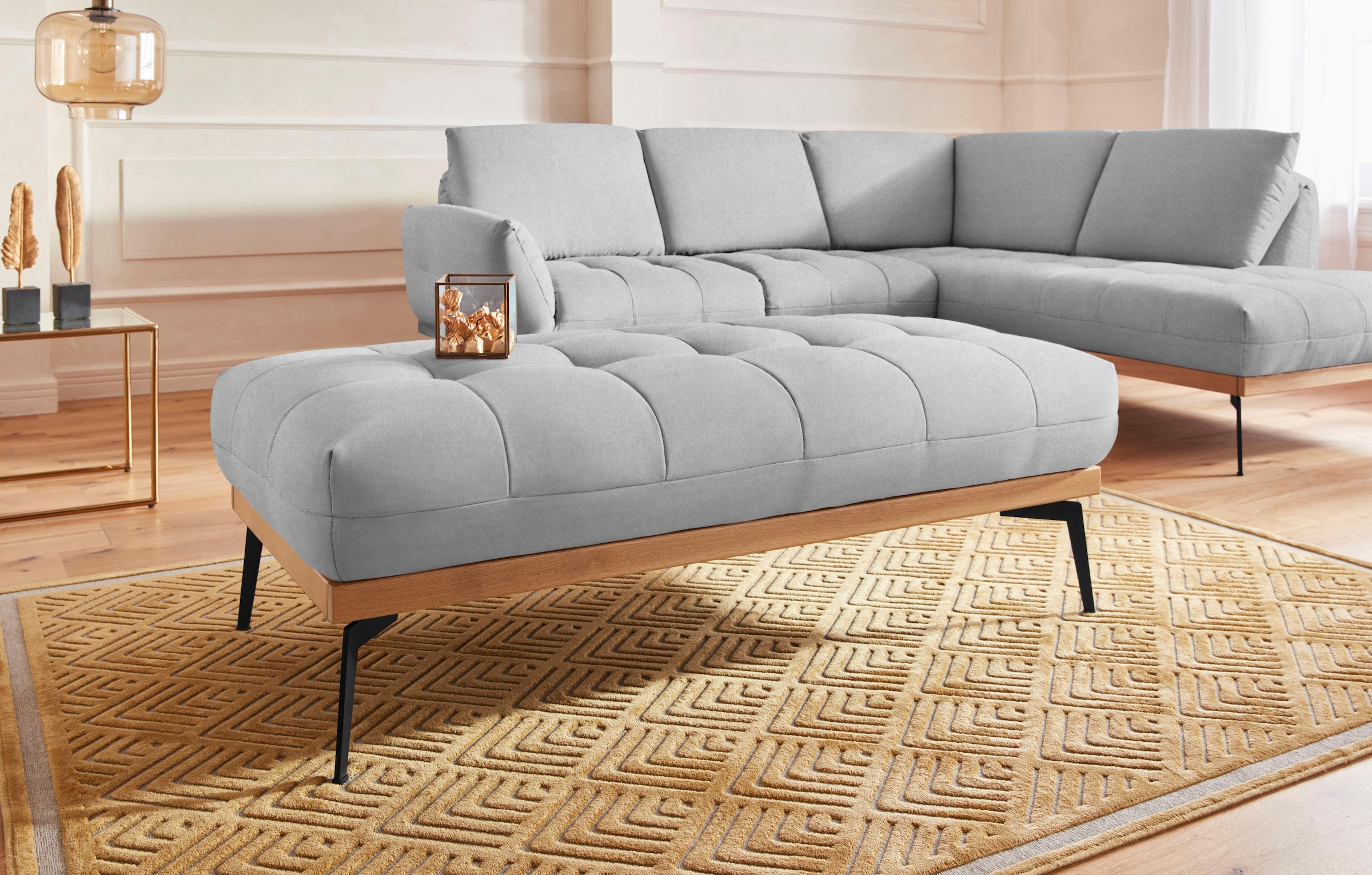 exxpo - sofa fashion Hocker "Palic, moderner Polsterhocker mit tollen Verarbeitungsdetails"