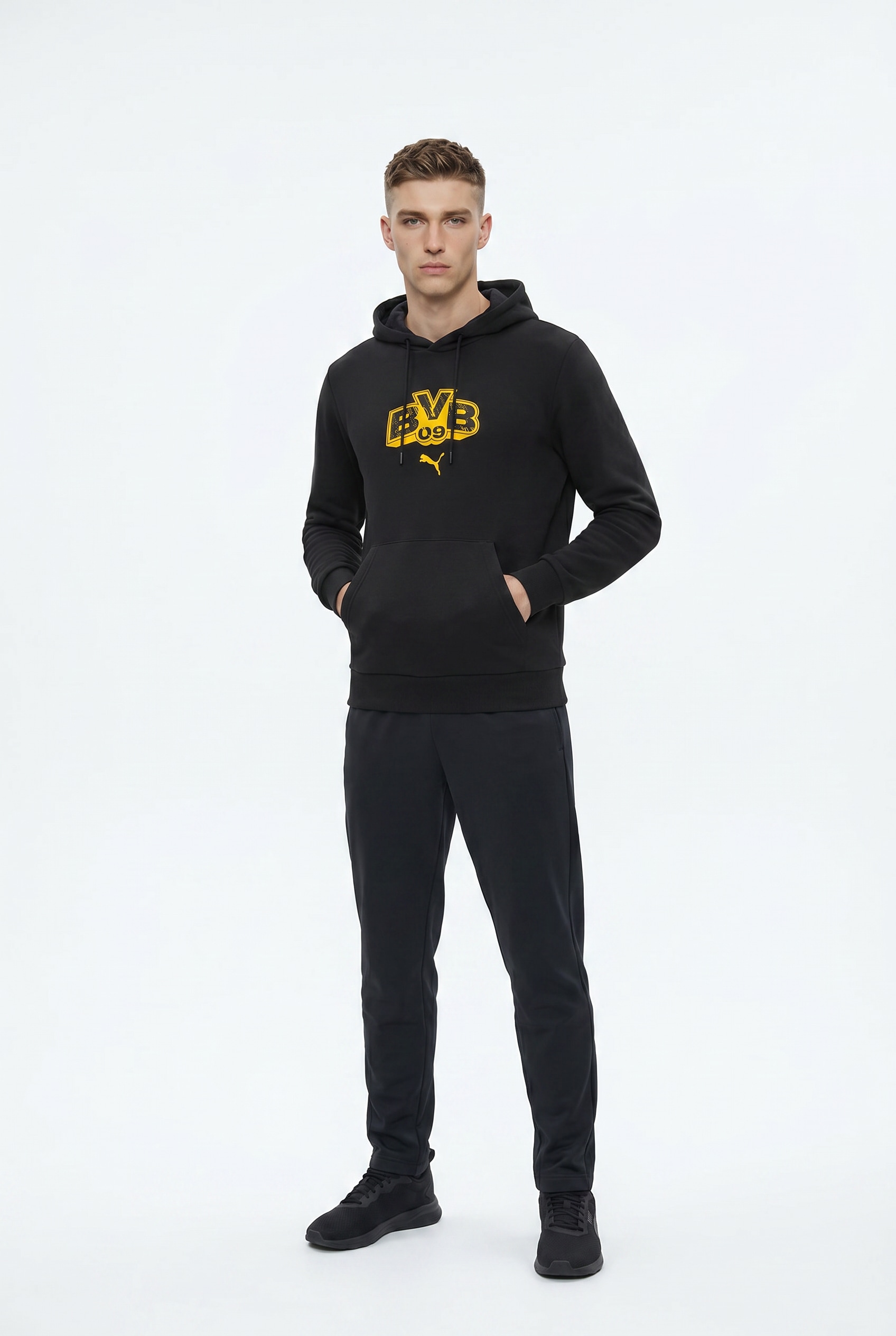 PUMA Kapuzensweatshirt »BVB FTBLCULTURE HOODIE«, sportlicher Stil, Regular Fit
