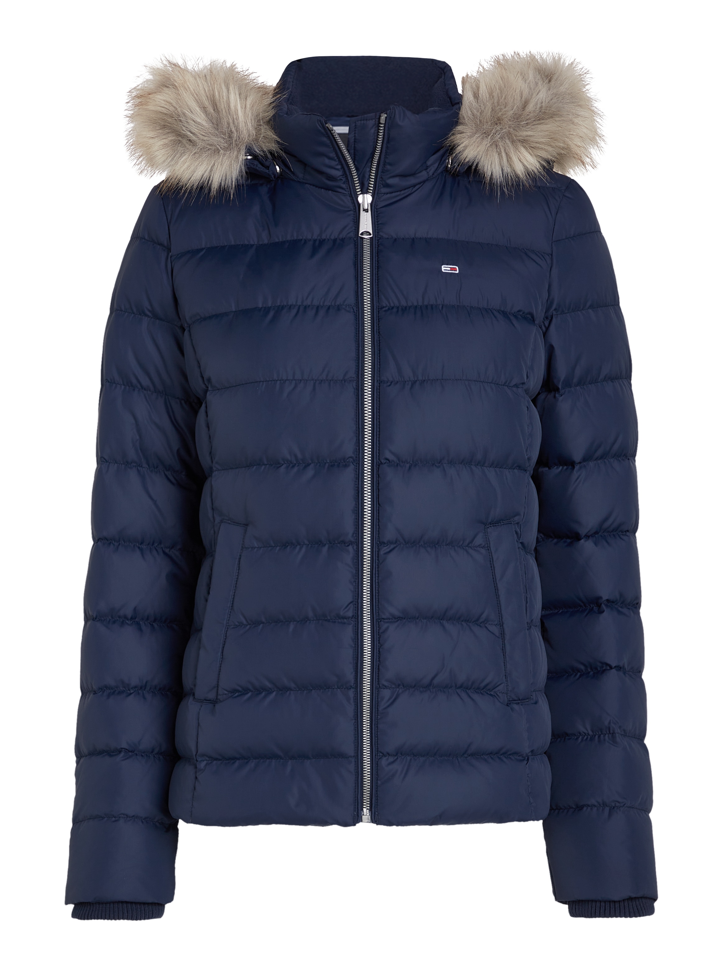 Tommy Jeans Steppjacke »TJW BASIC HOODED DOWN JACKET EXT«, mit Kapuze, mit Logostickerei