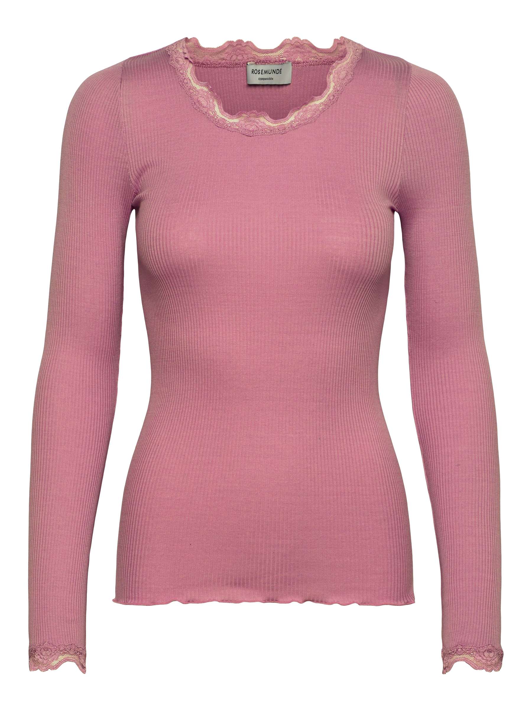 rosemunde Longsleeve "Babette silk shirt", Langarm, mit Spitze, feminin, be günstig online kaufen
