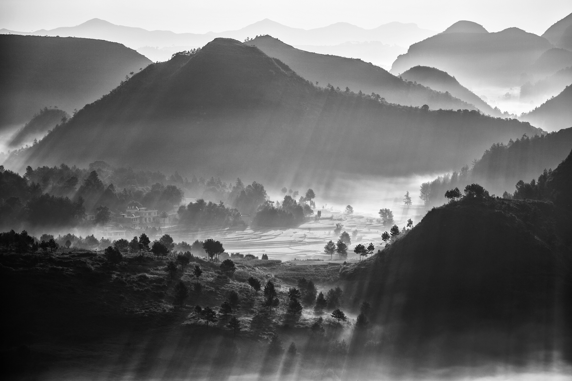 Papermoon Fototapete "Photo-Art ZHOU CHENGZHOU, NEBLIGES MEER VON WOLKEN"