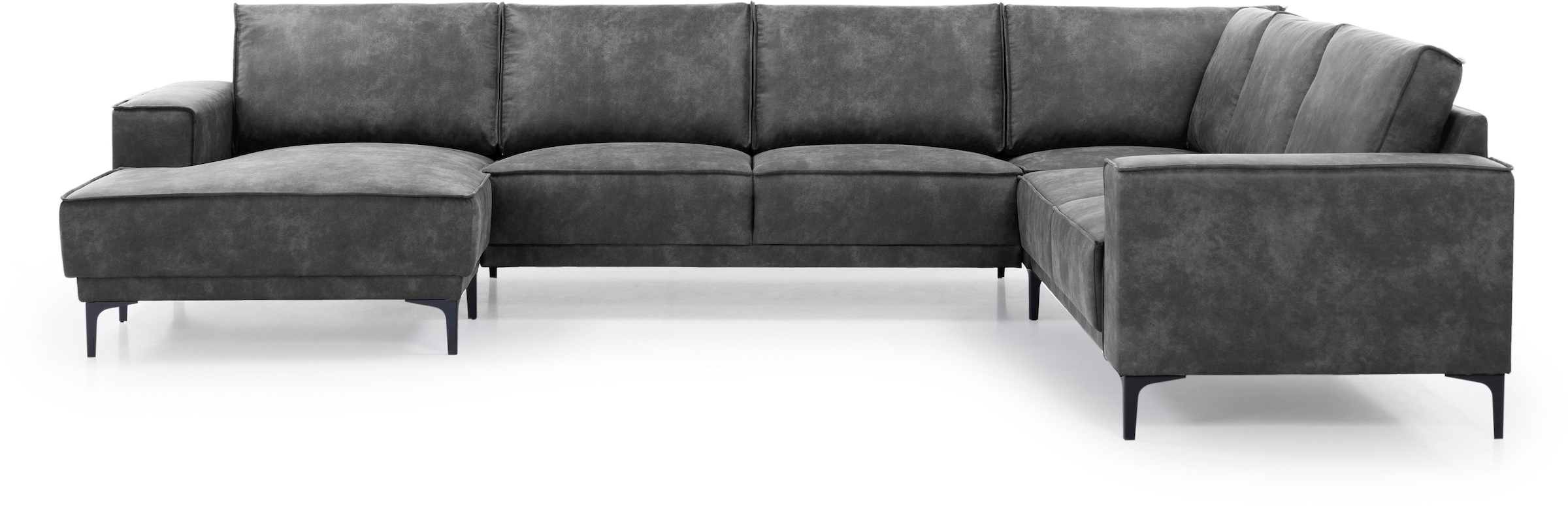 Places of Style Wohnlandschaft "XXL Sofa Oland, Struktur, Flachgewebe, Luxu günstig online kaufen