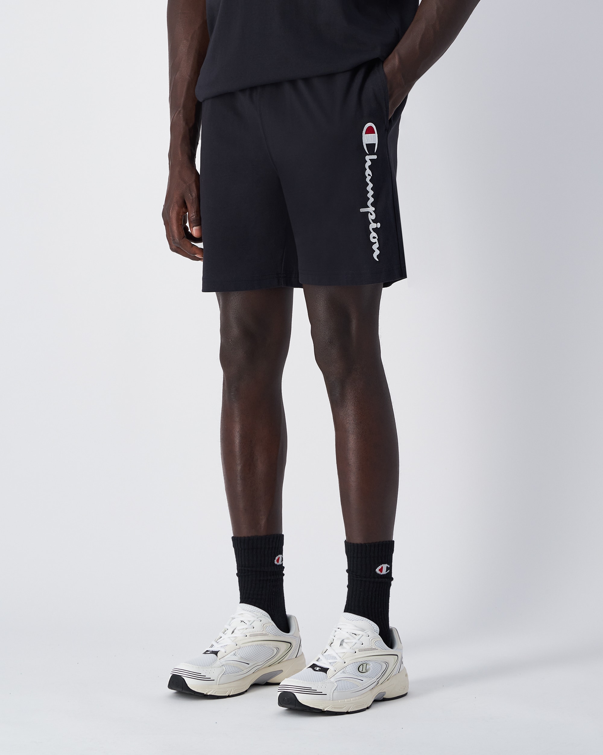 Champion Jerseyhose "ICONS Long Bermuda" Jerseyhose mit normaler Länge, ohne Verschluss, aus Baumwolle