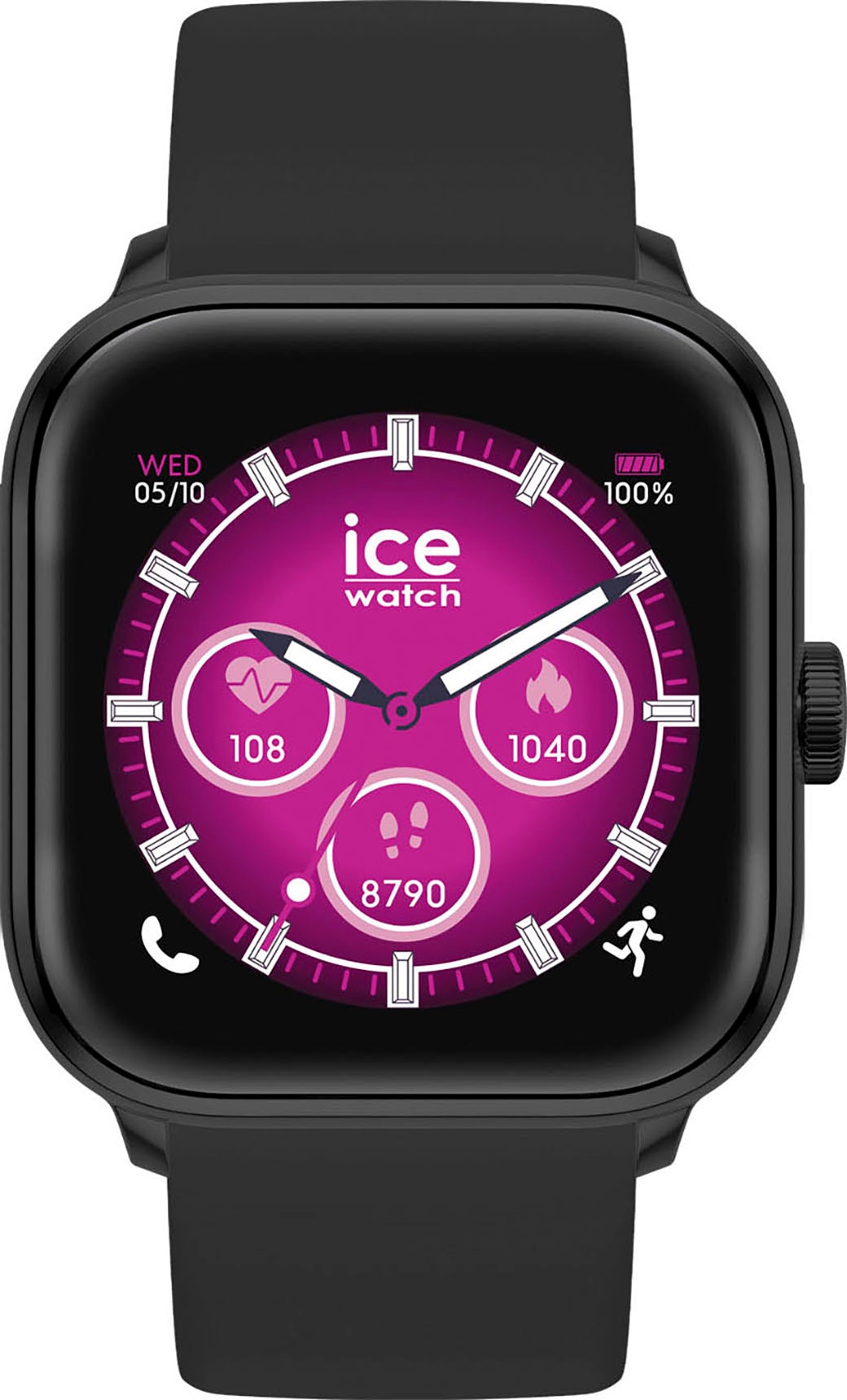 Smartwatch »ICE smart 2.0 - 1.7«, Armbanduhr, Damenuhr, Silikonarmband, Bluetooth)