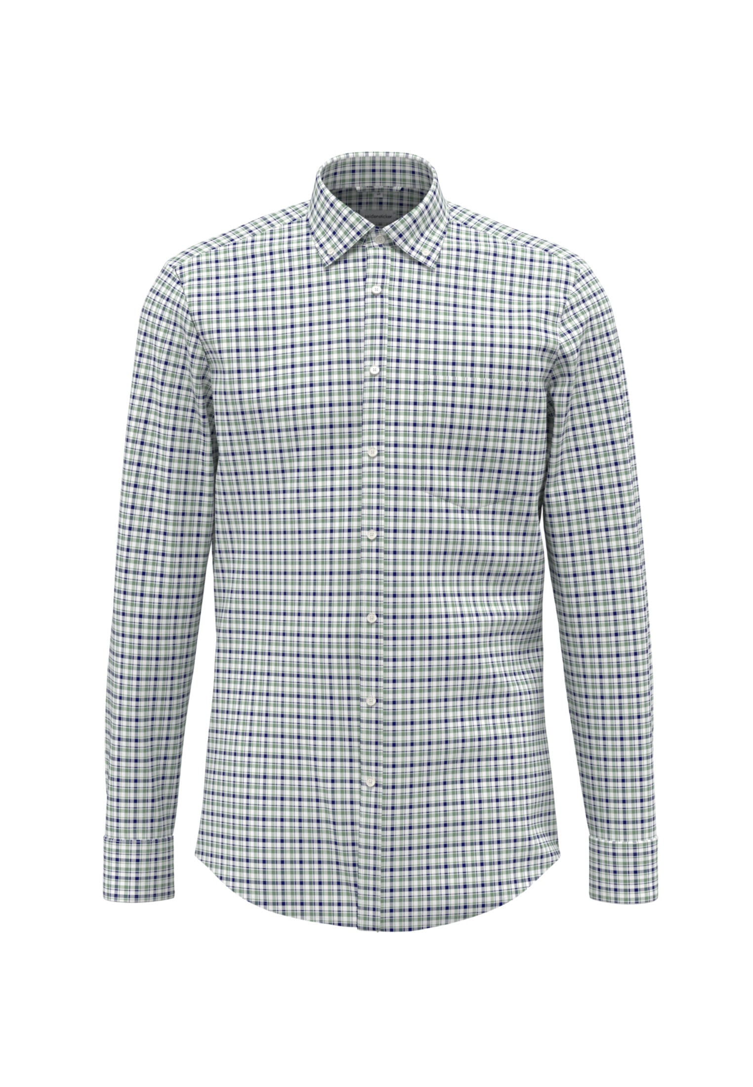 seidensticker Businesshemd "Regular", Regular Langarm Button-Down-Kragen Karo