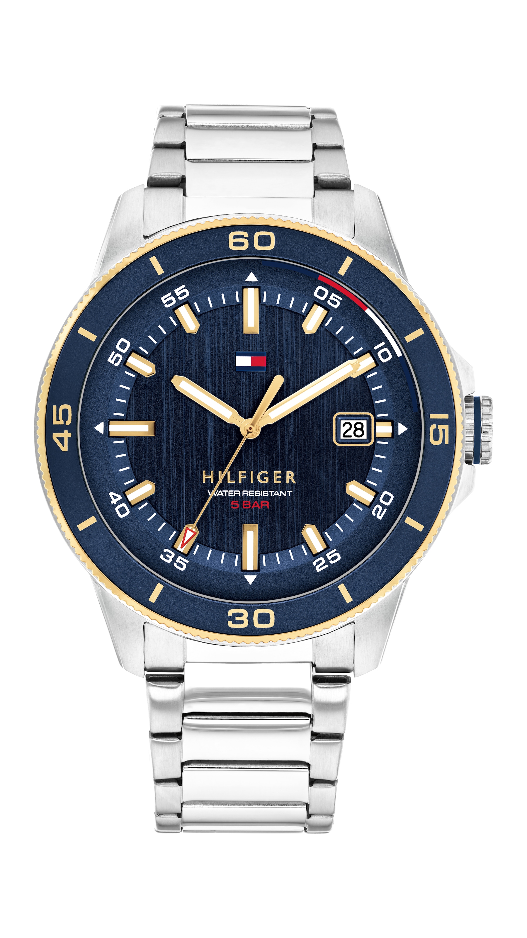 Tommy Hilfiger Remy Uhr Silber / Marineblau Einheitsgröße 3