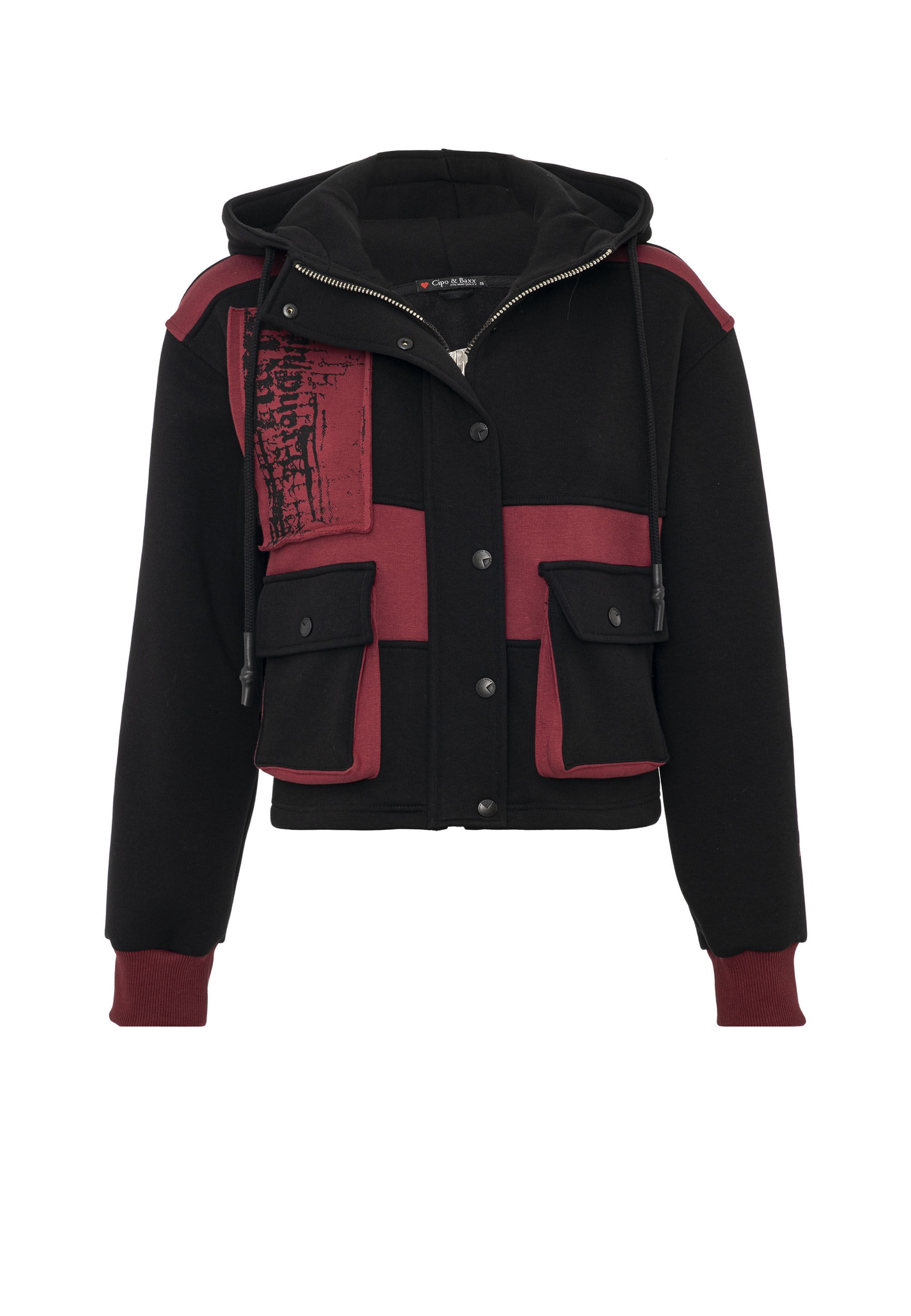 Cipo & Baxx Sweatjacke »Sweatjacke« 1 tlg. Kapuze mit Kordelzug