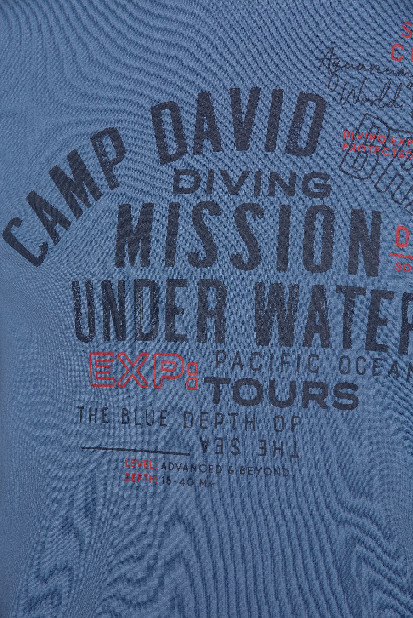 CAMP DAVID Rundhalsshirt, aus Baumwolle
